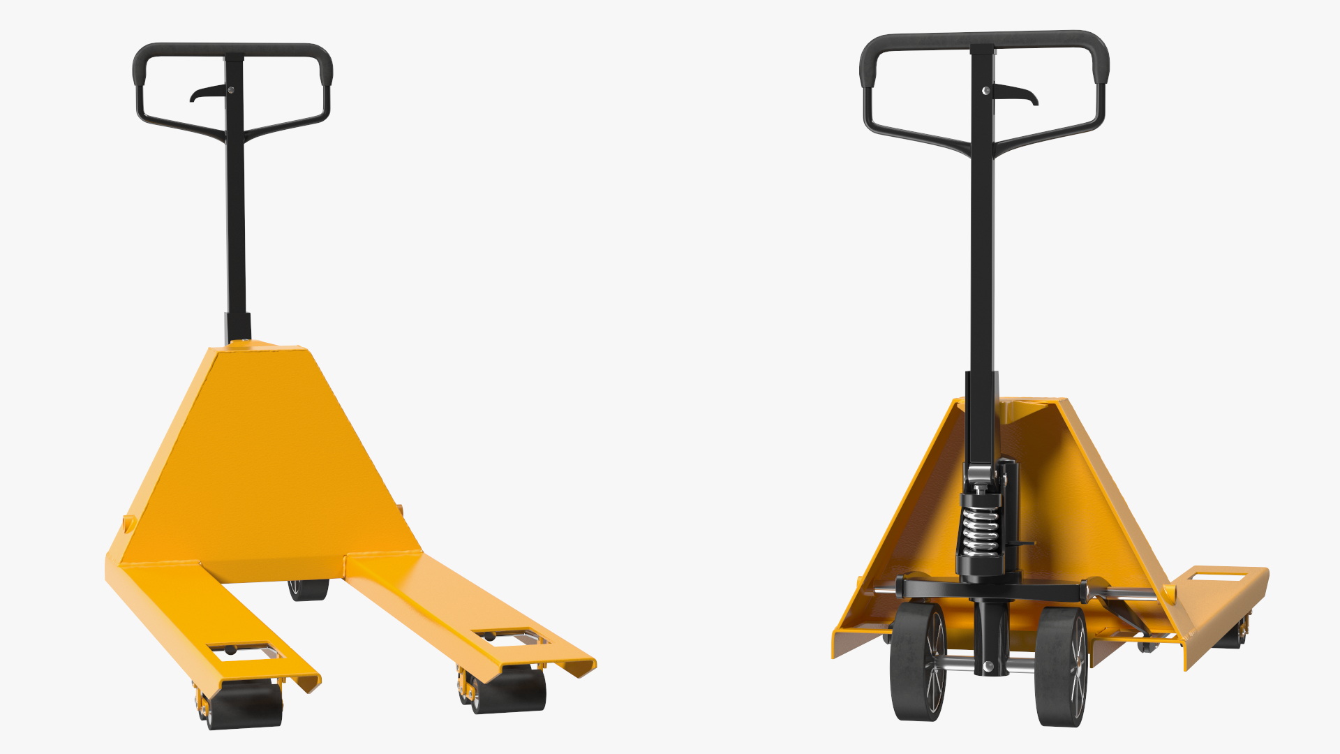 Yellow Industrial Pallet Jack 3D model