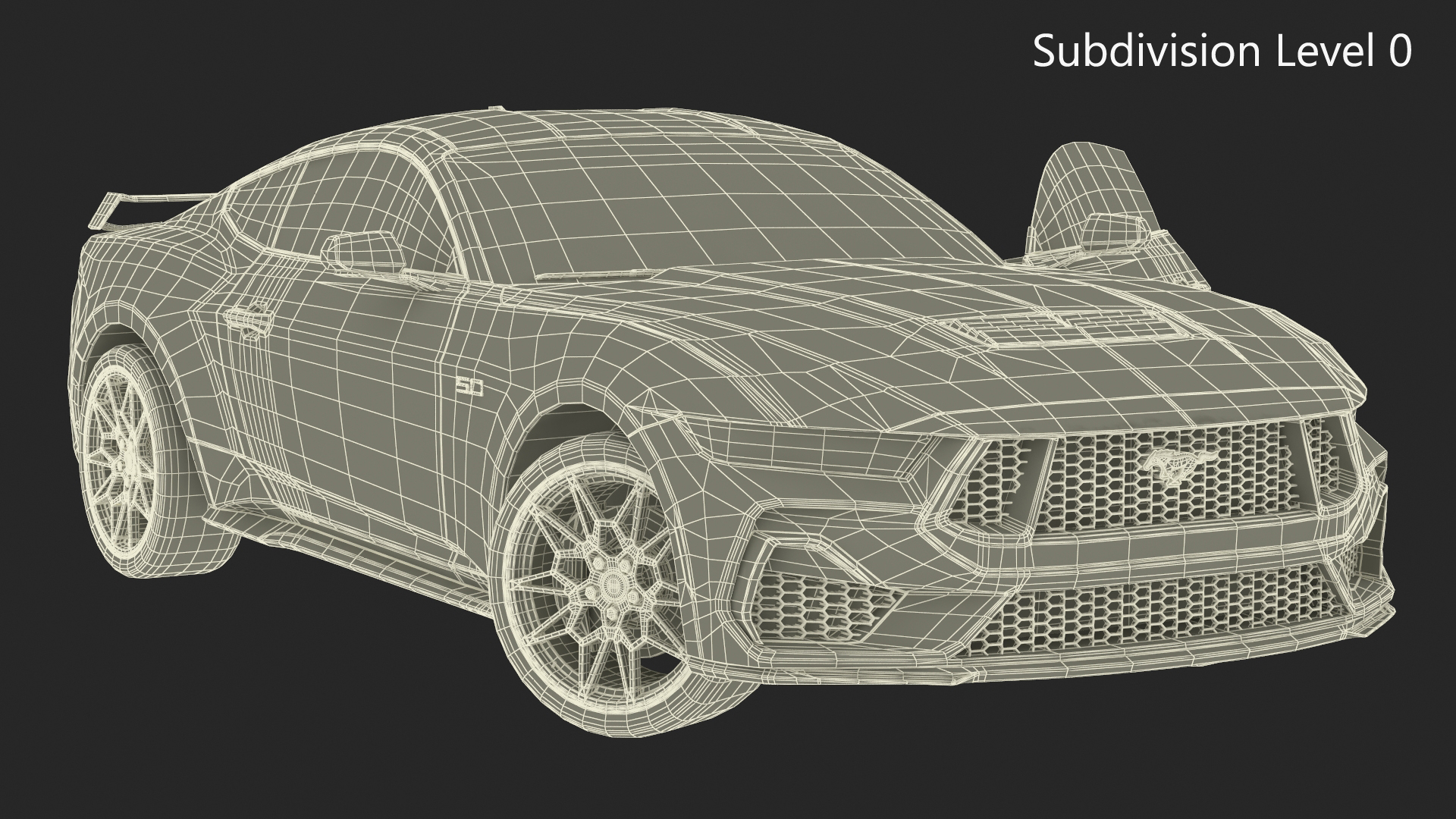 3D model Ford Mustang 2024 Green Rigged