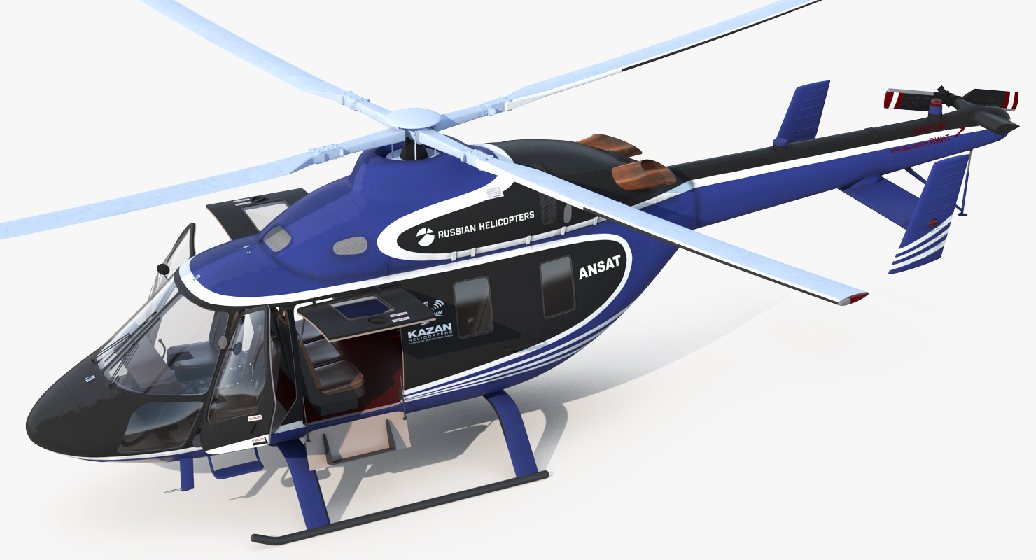 3D model Light Helicopter Kazan Ansat Rigged