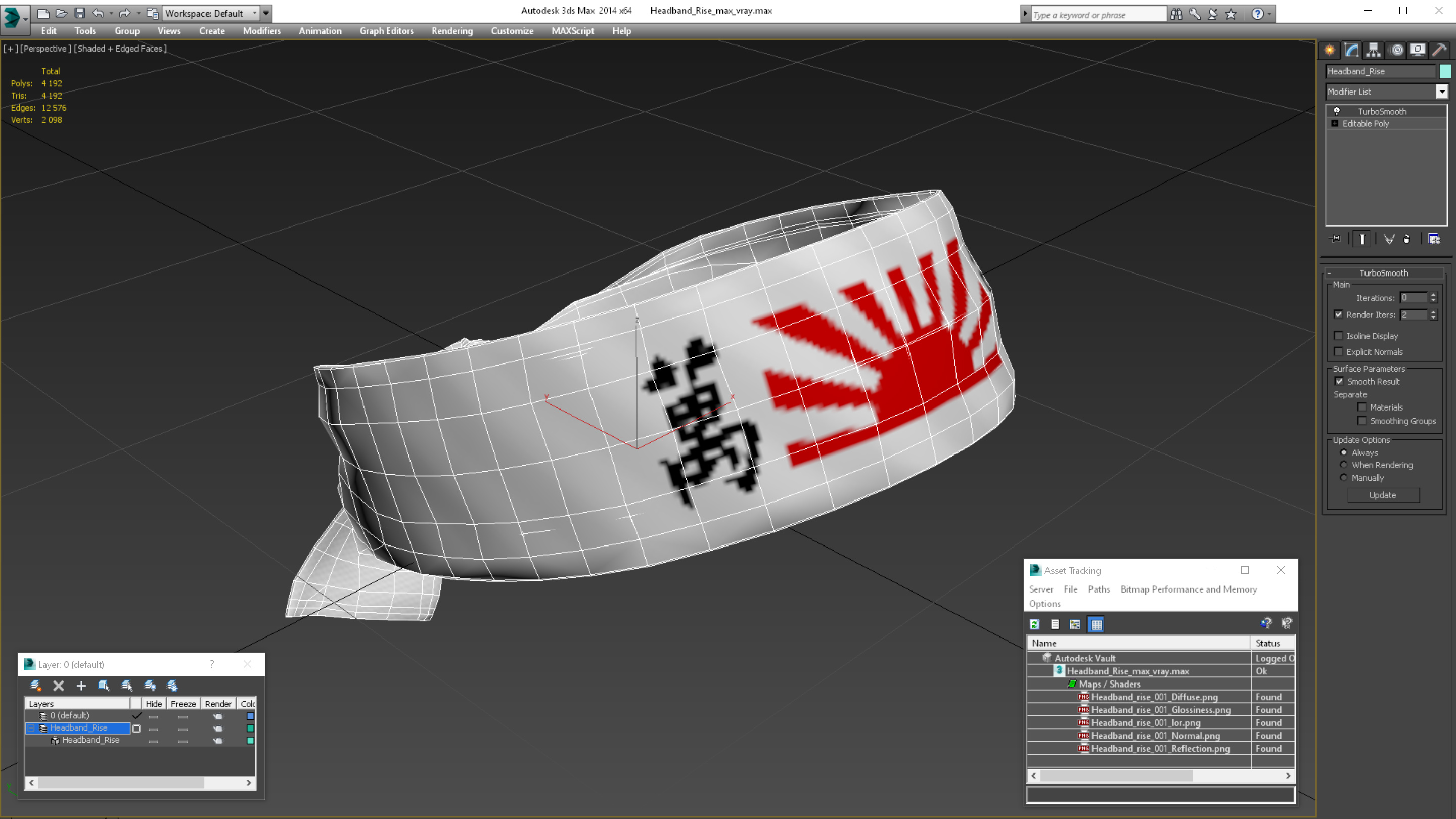 3D Headband Rise model