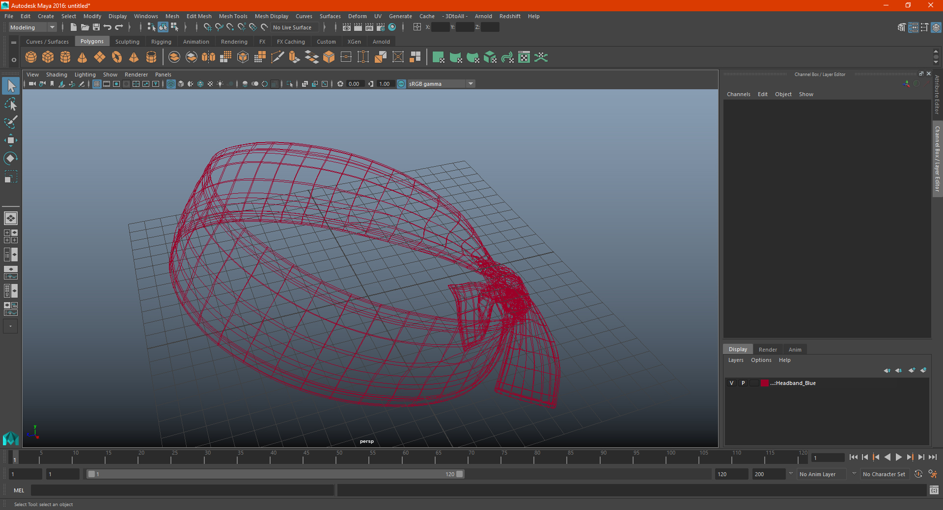 3D Headband Rise model