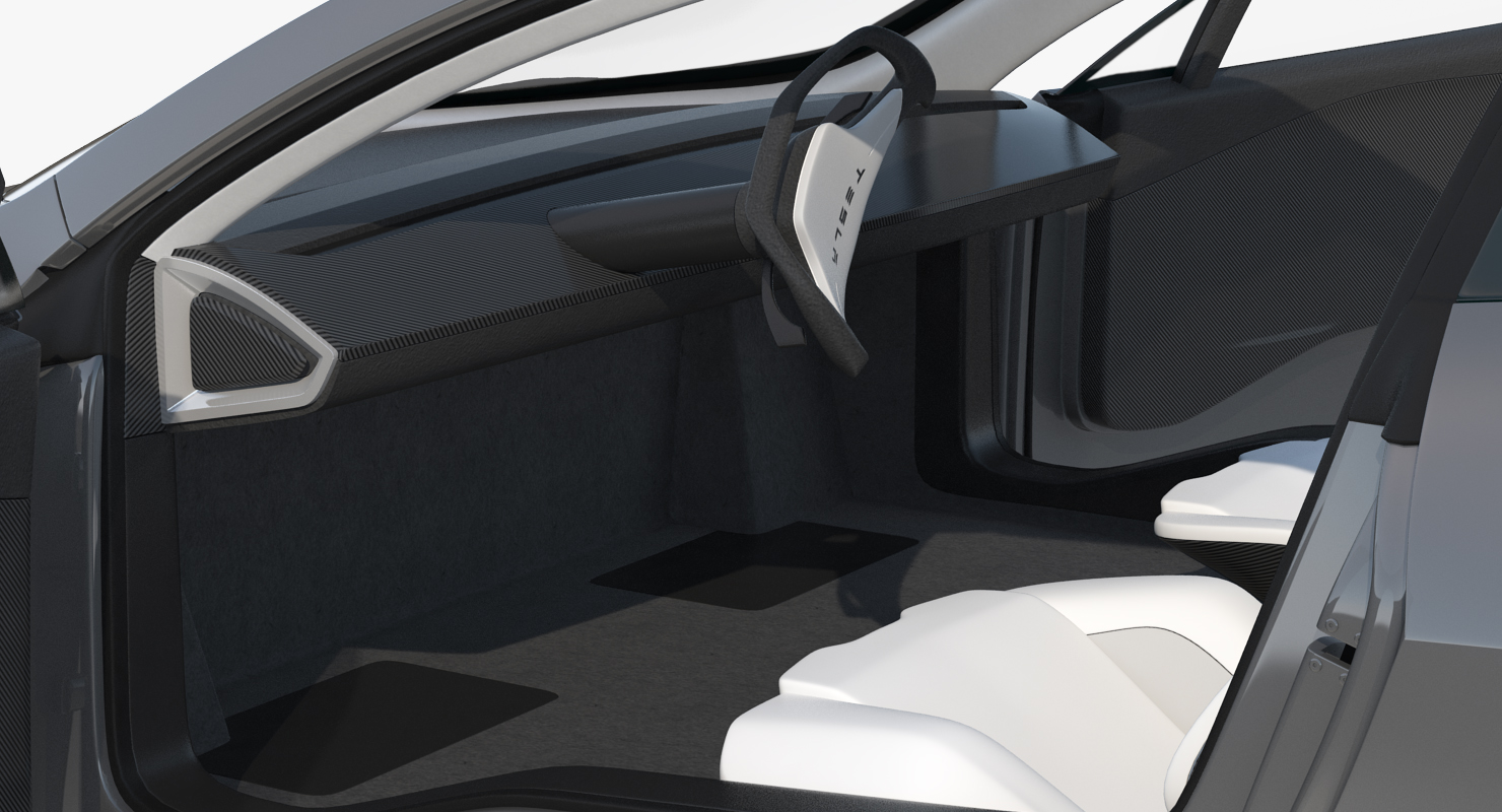 3D model Tesla Roadster Simple Interior