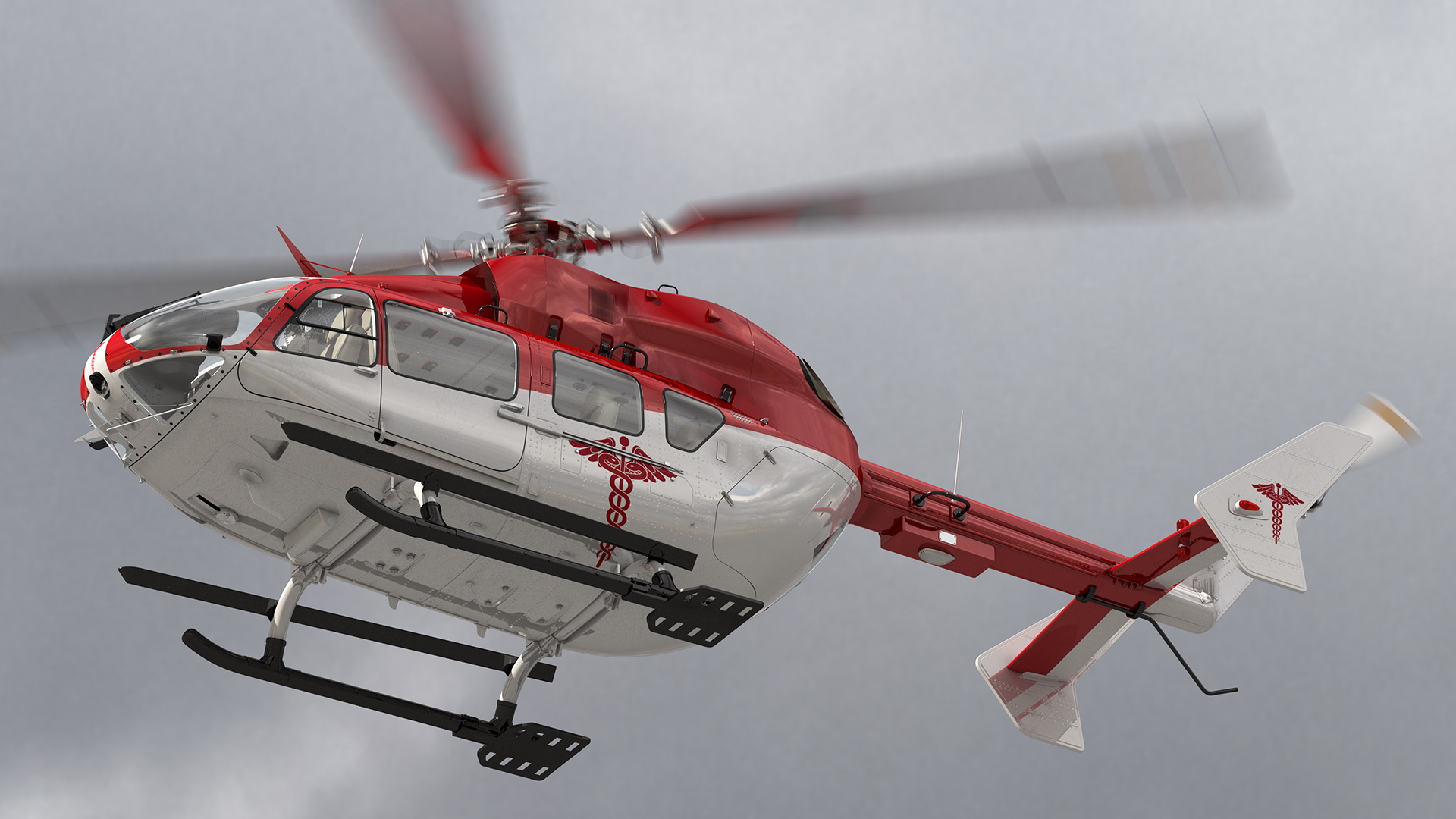 Rescue Helicopter Rigged 3D model