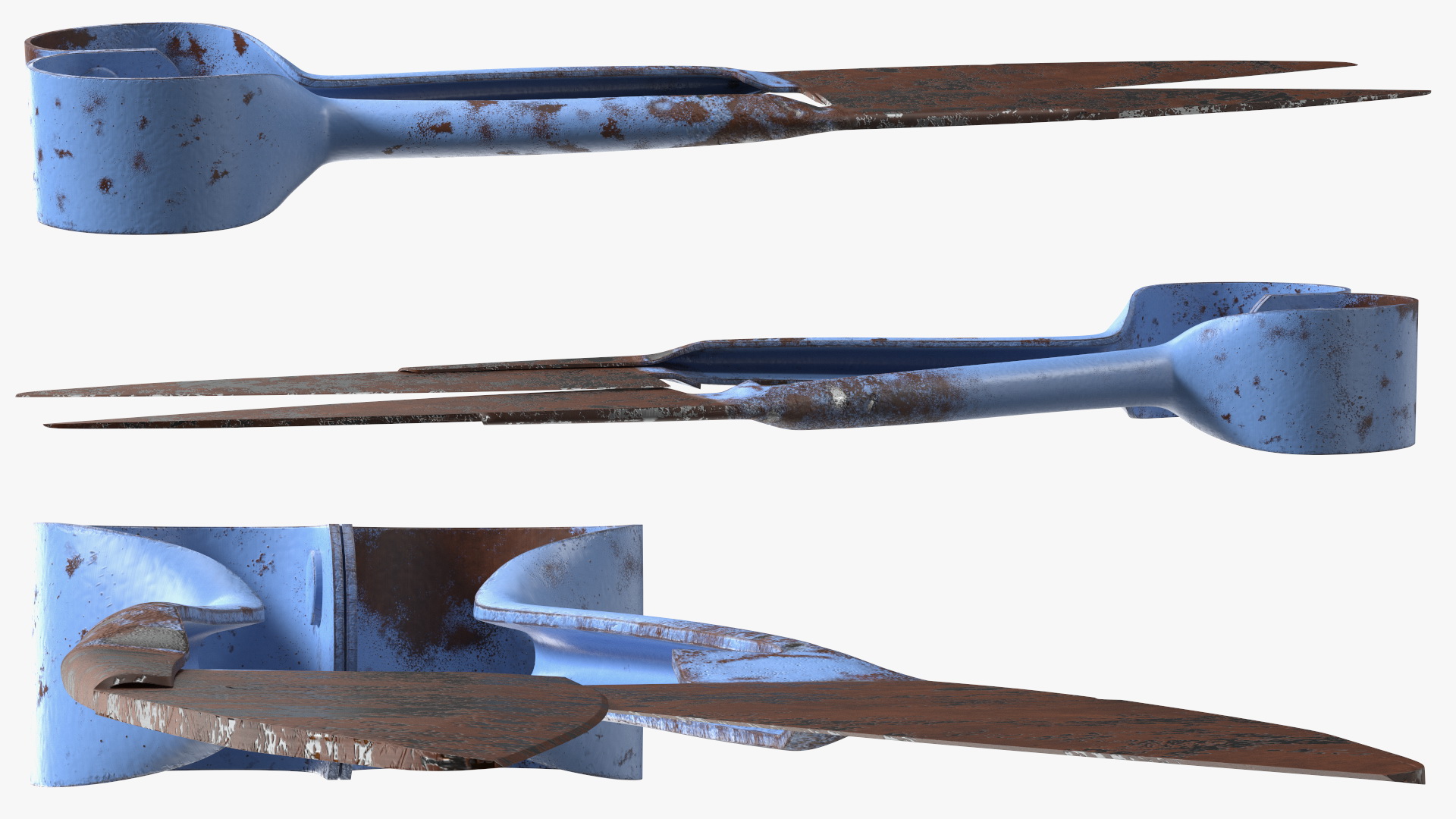 3D Sheep Shears Rusty model