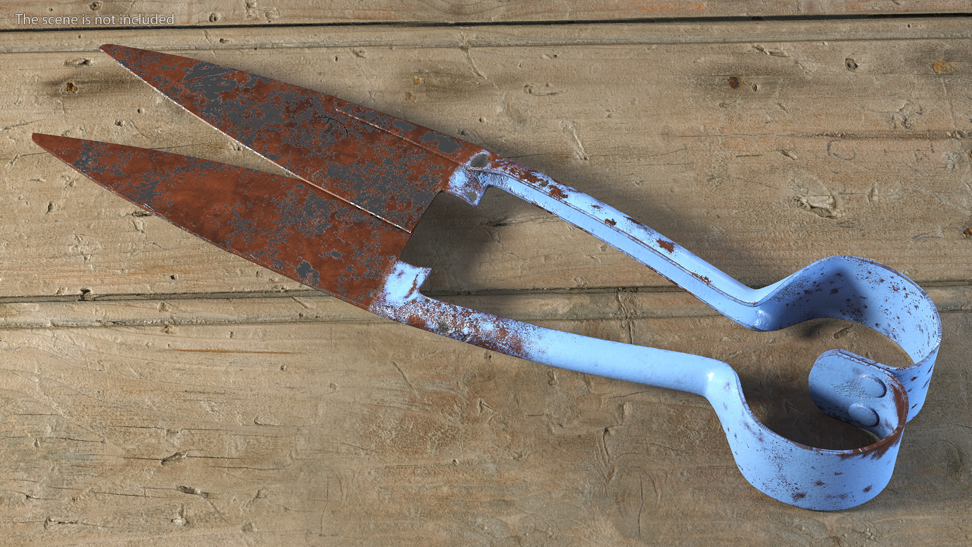 3D Sheep Shears Rusty model