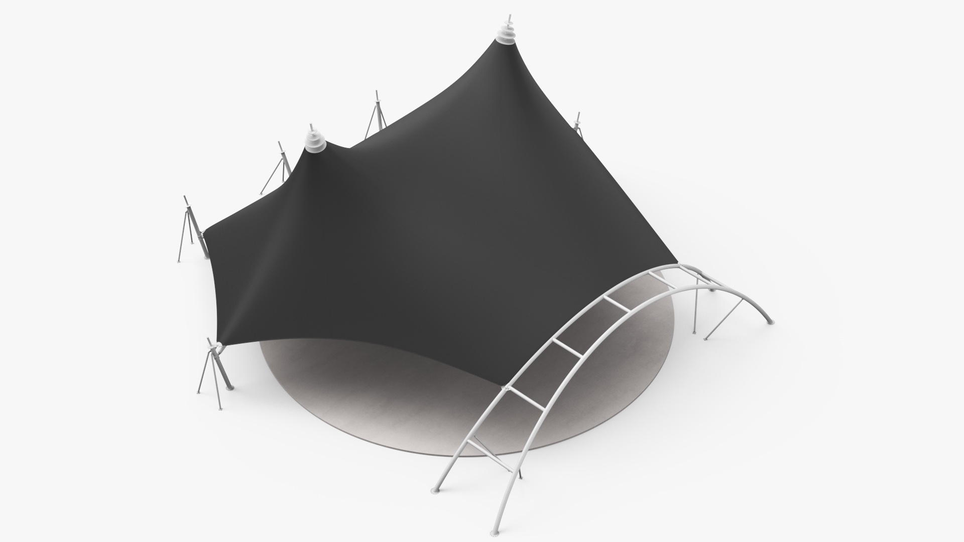 3D Modern Event Tensile Tent Black