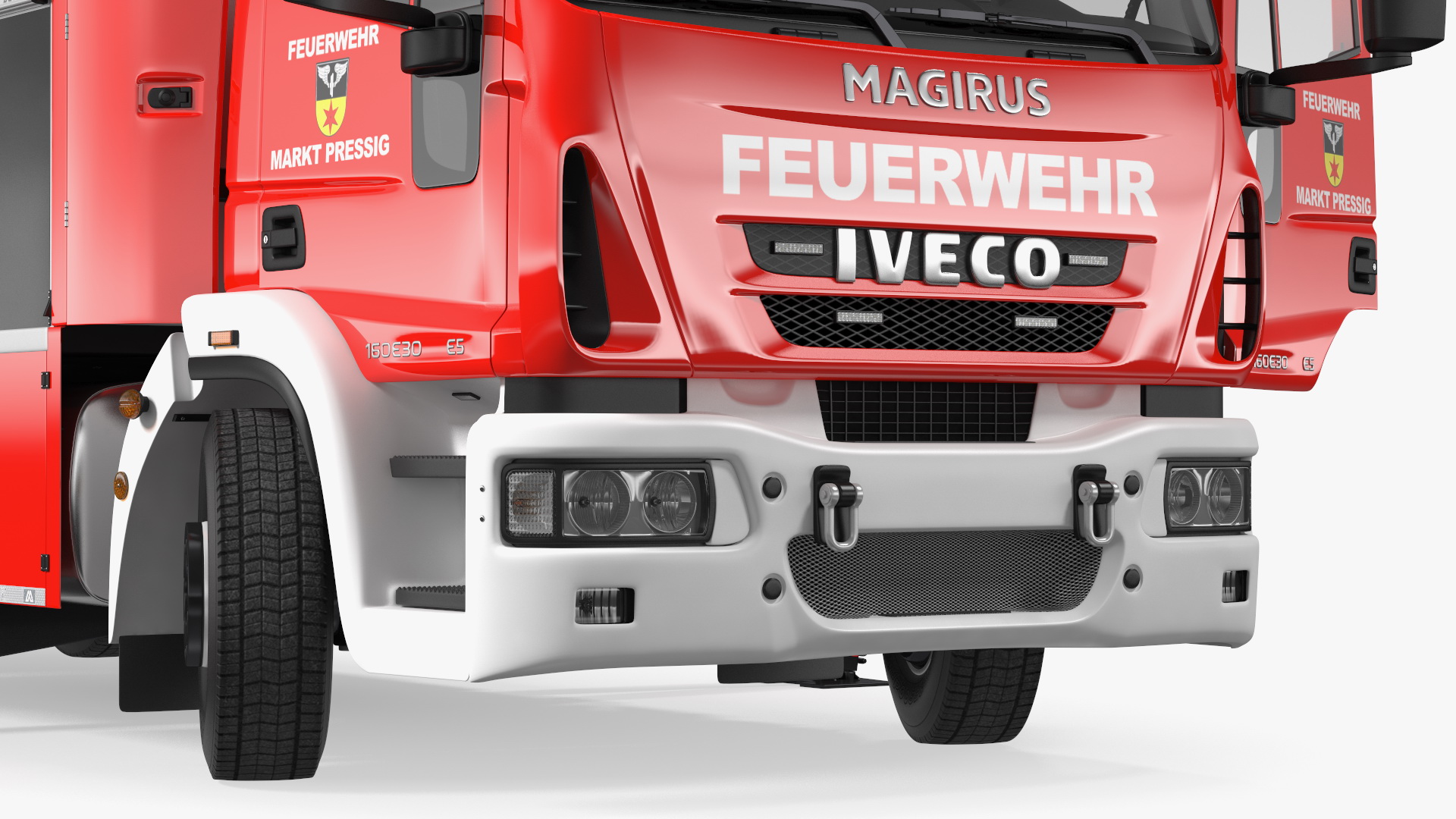 3D model Iveco FF160 Magirus Fire Truck Ready Position