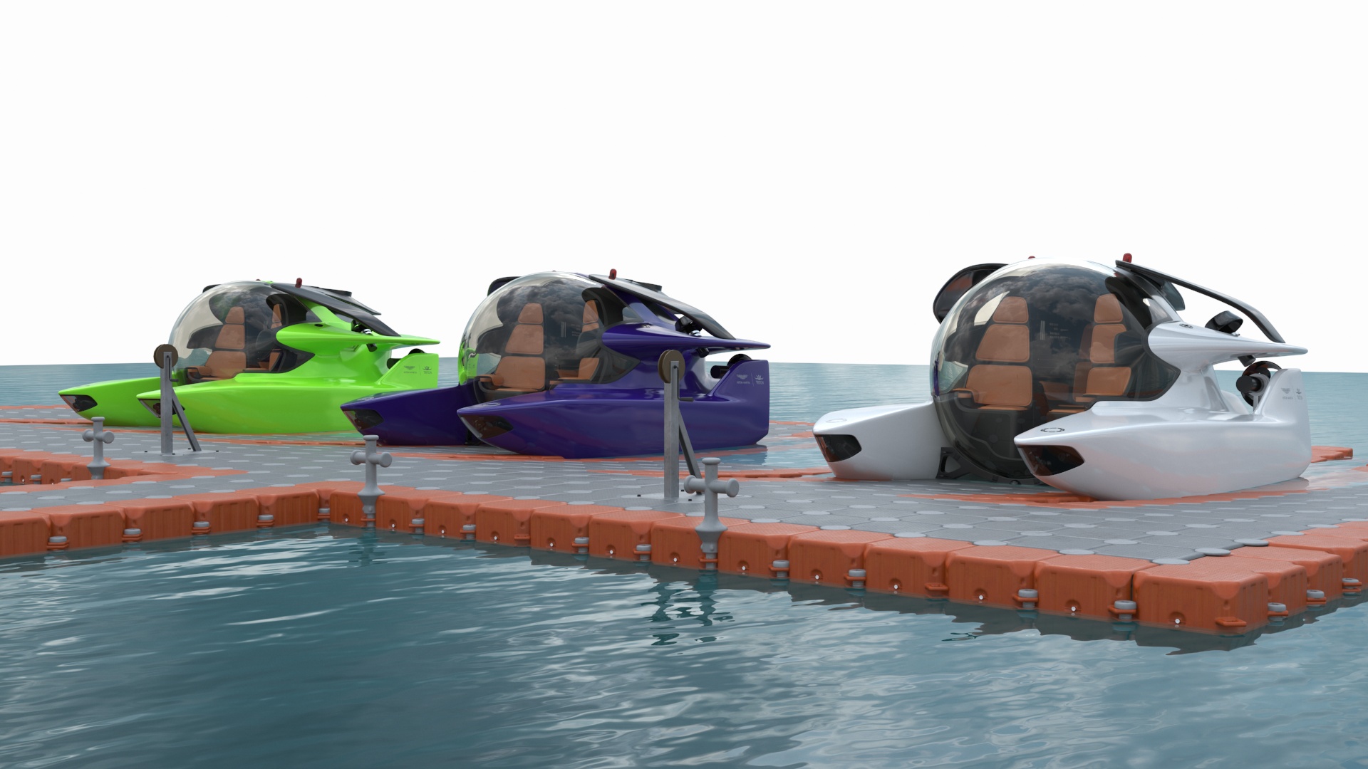 Aston Martin Submarine Modular Pontoon Floating 3D