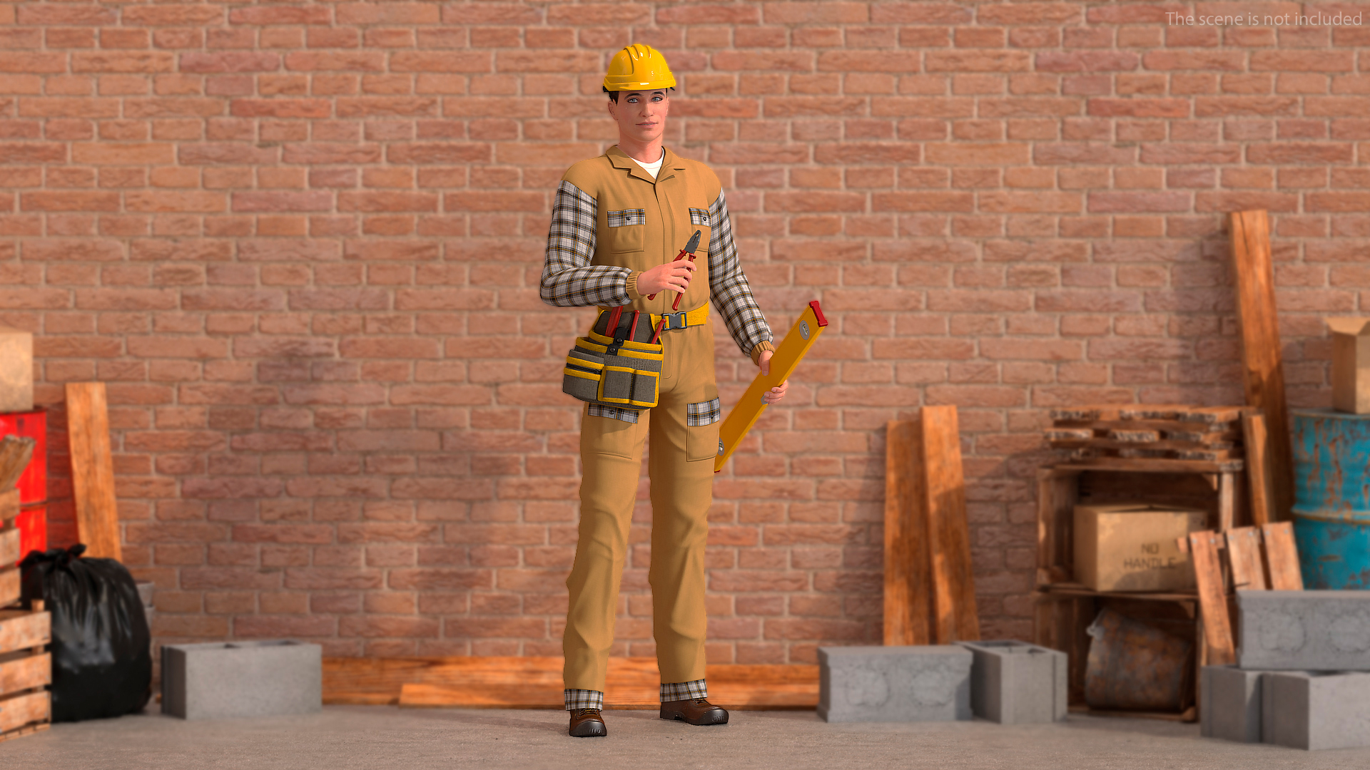 3D model Builder Standing Position