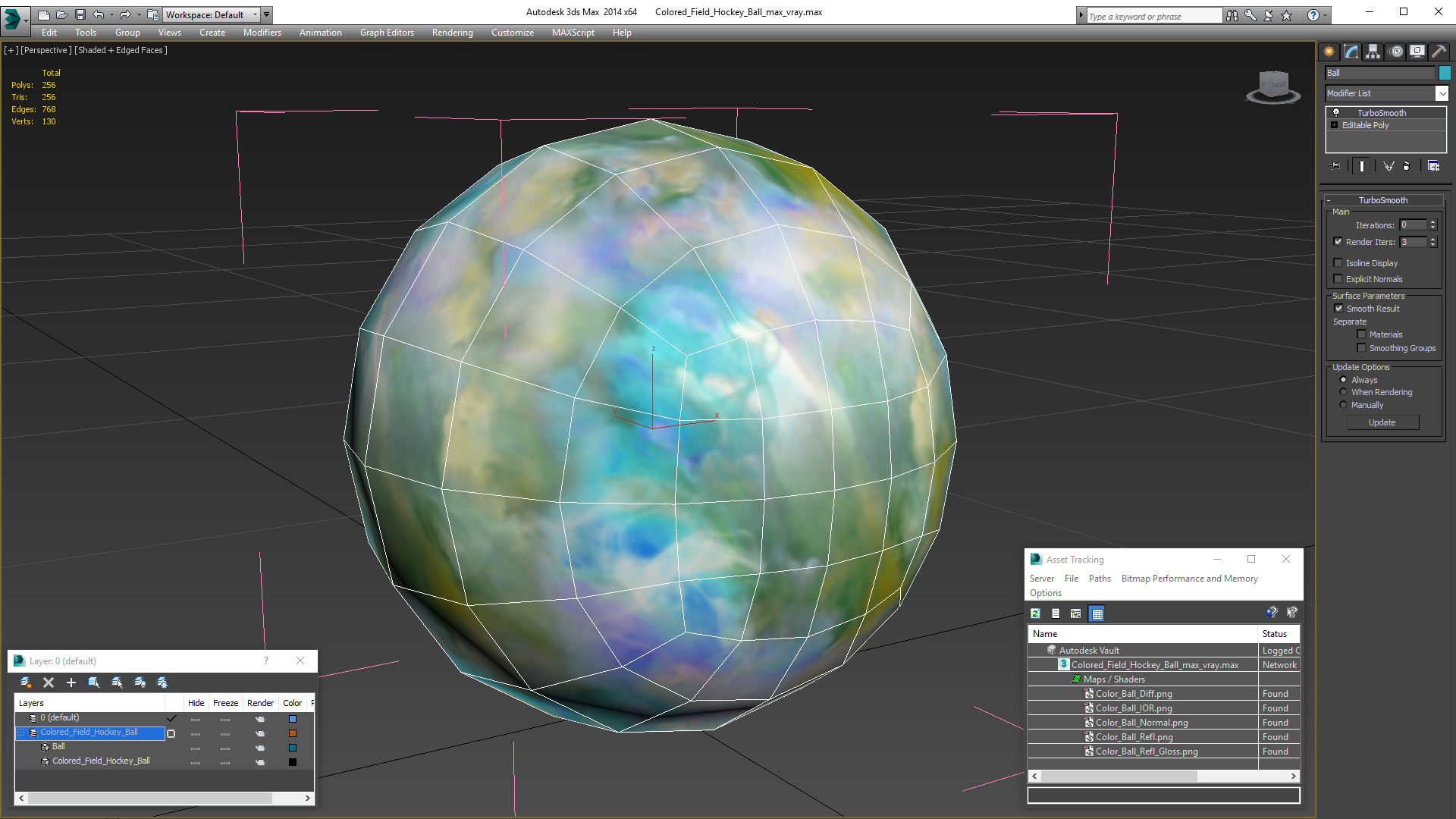 3D model Colored Field Hockey Ball