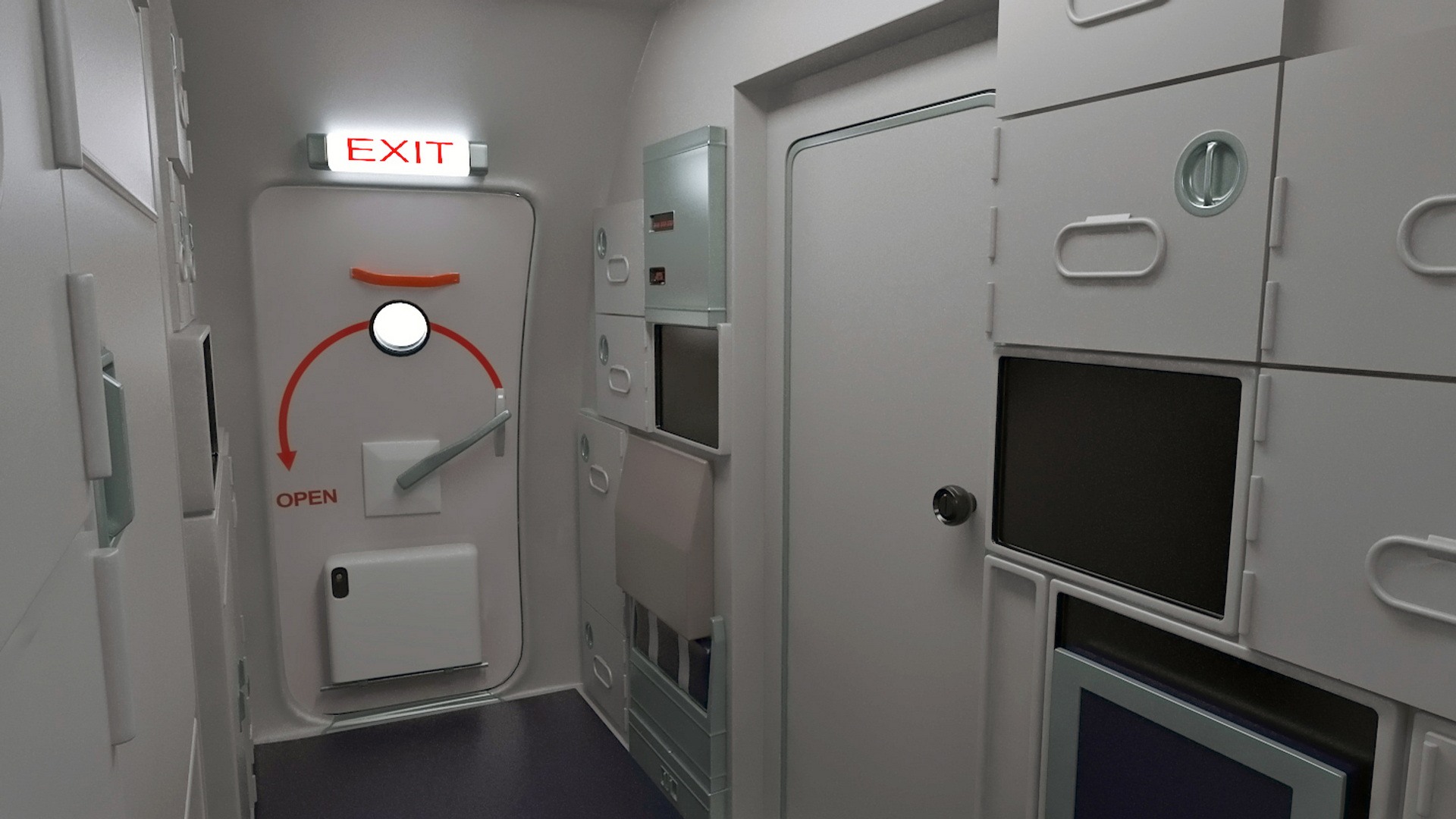 3D United Airlines Boeing 737-700 with Interior Rigged