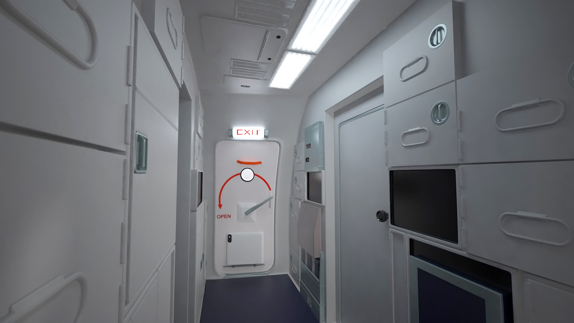 3D United Airlines Boeing 737-700 with Interior Rigged