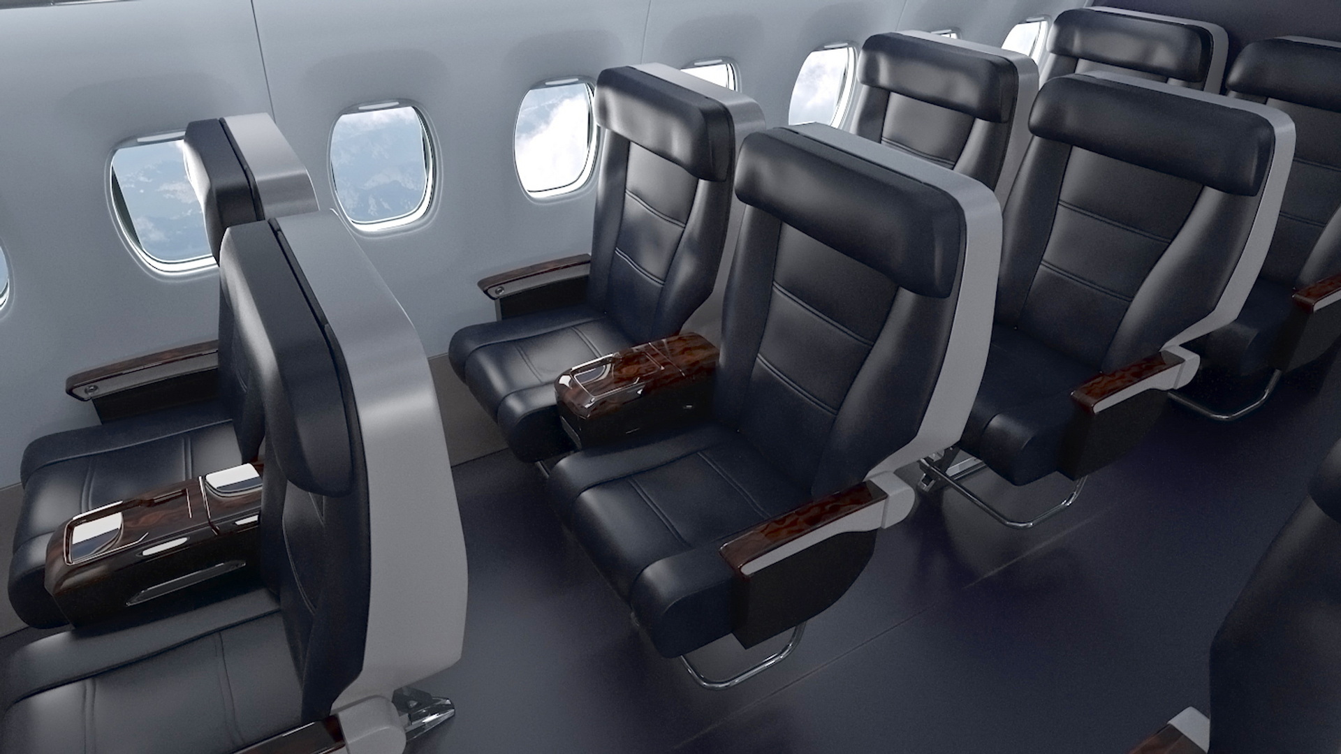 3D United Airlines Boeing 737-700 with Interior Rigged