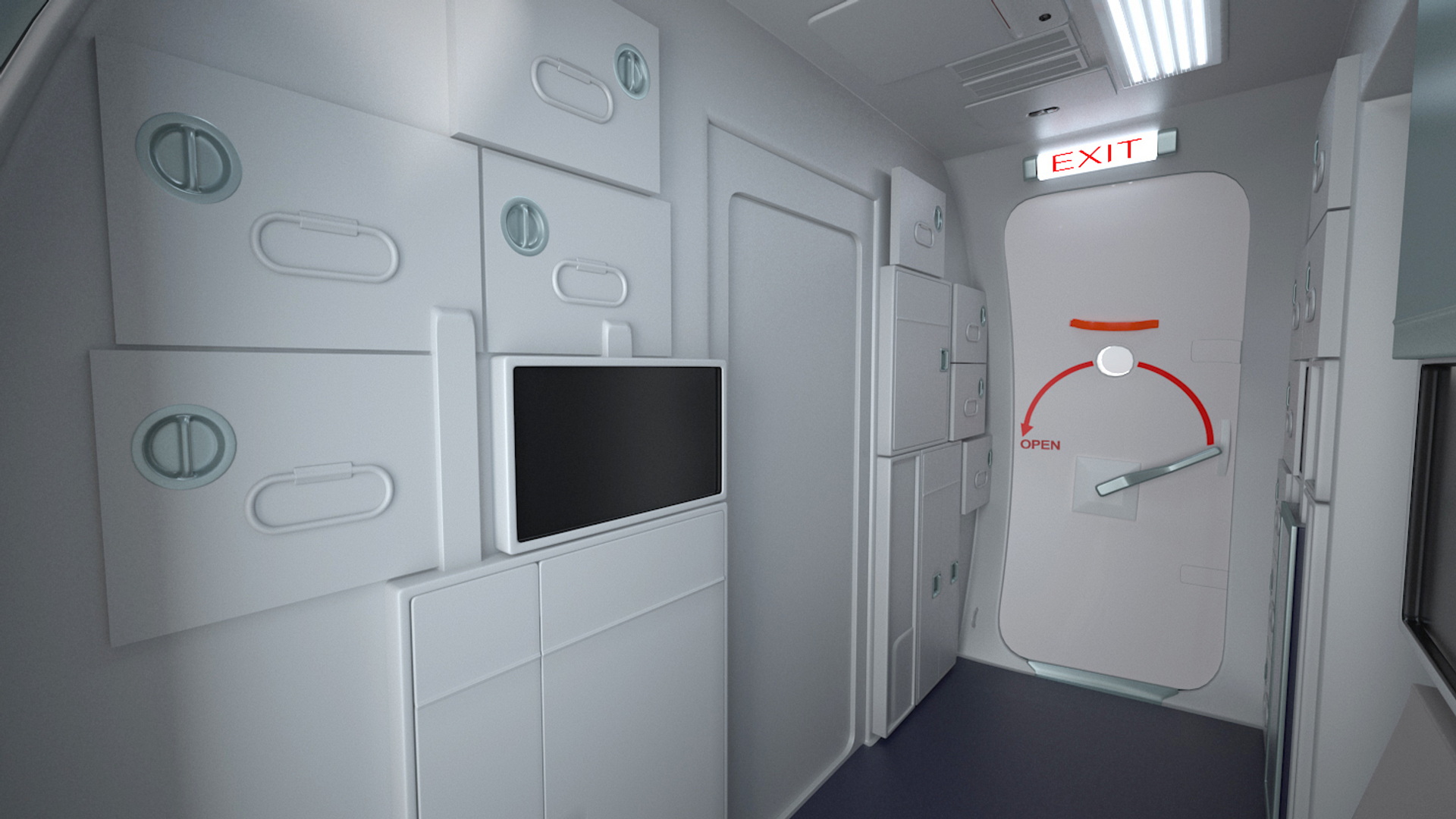 3D United Airlines Boeing 737-700 with Interior Rigged