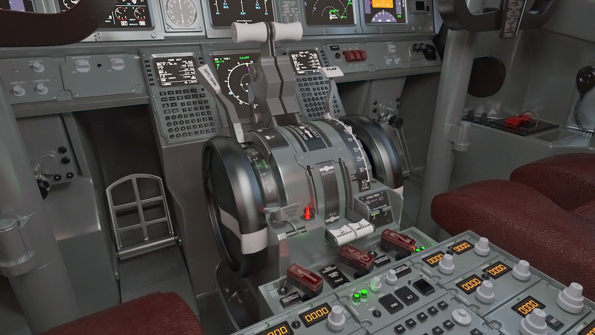 3D United Airlines Boeing 737-700 with Interior Rigged