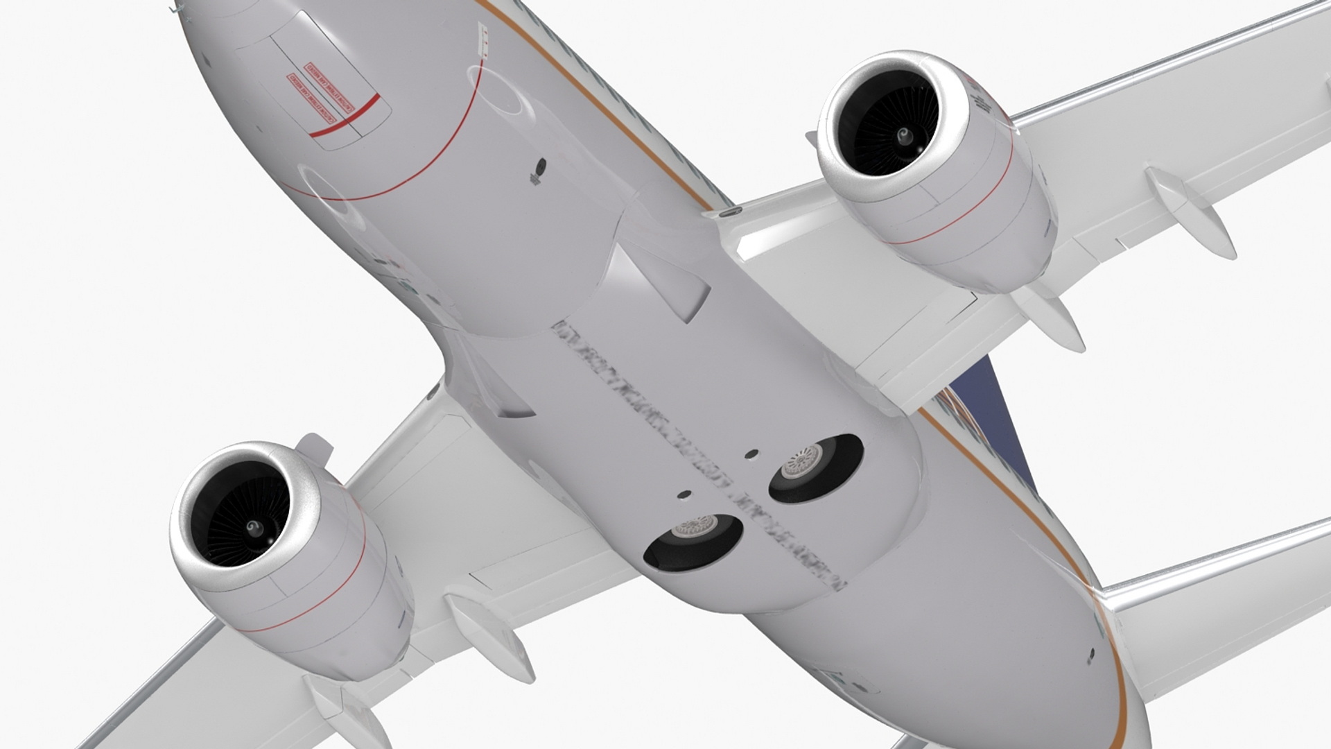 3D United Airlines Boeing 737-700 with Interior Rigged