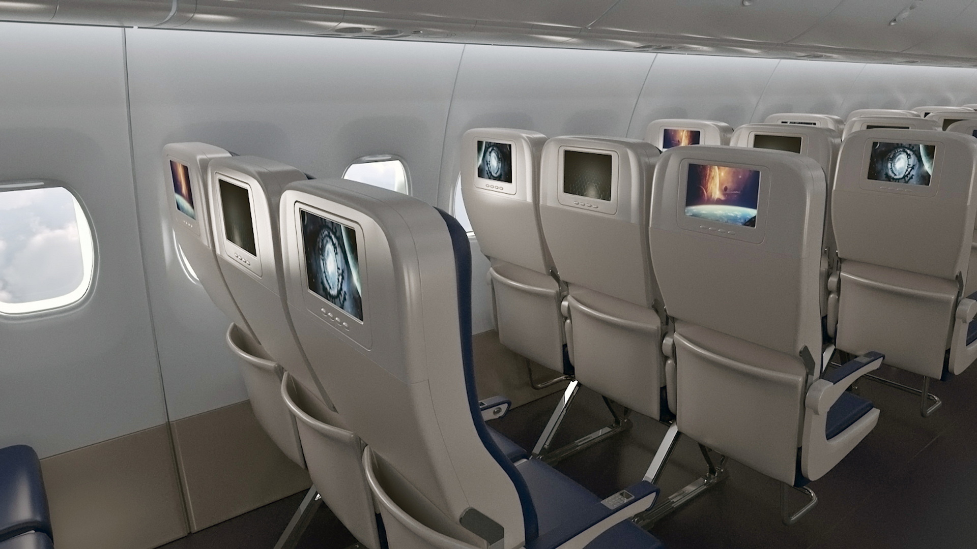 3D United Airlines Boeing 737-700 with Interior Rigged