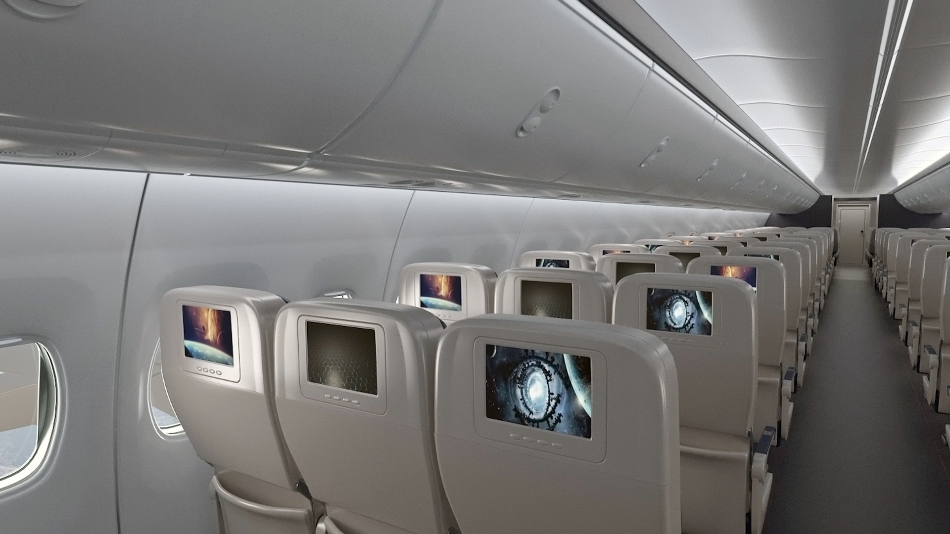 3D United Airlines Boeing 737-700 with Interior Rigged