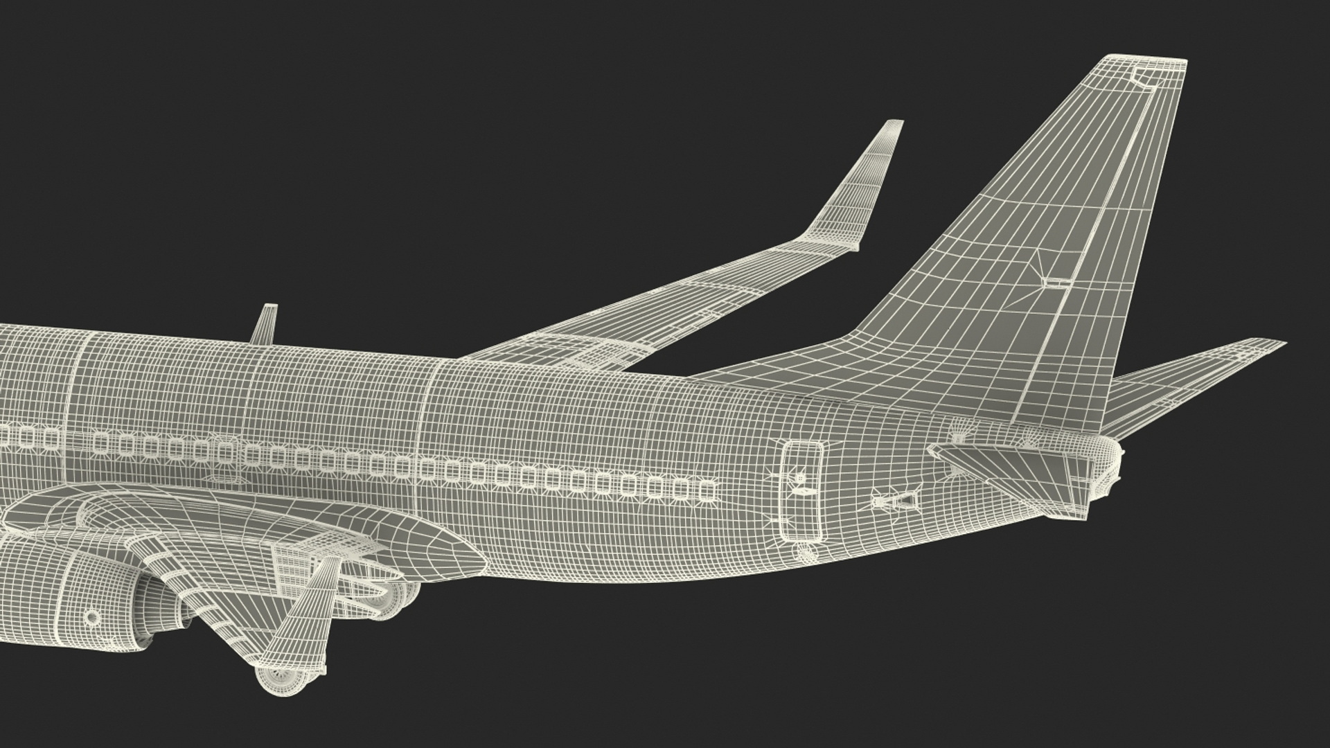 3D United Airlines Boeing 737-700 with Interior Rigged