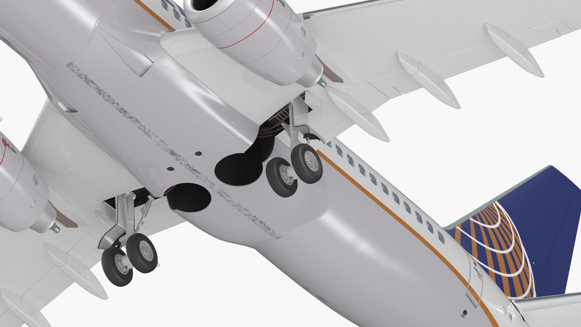 3D United Airlines Boeing 737-700 with Interior Rigged