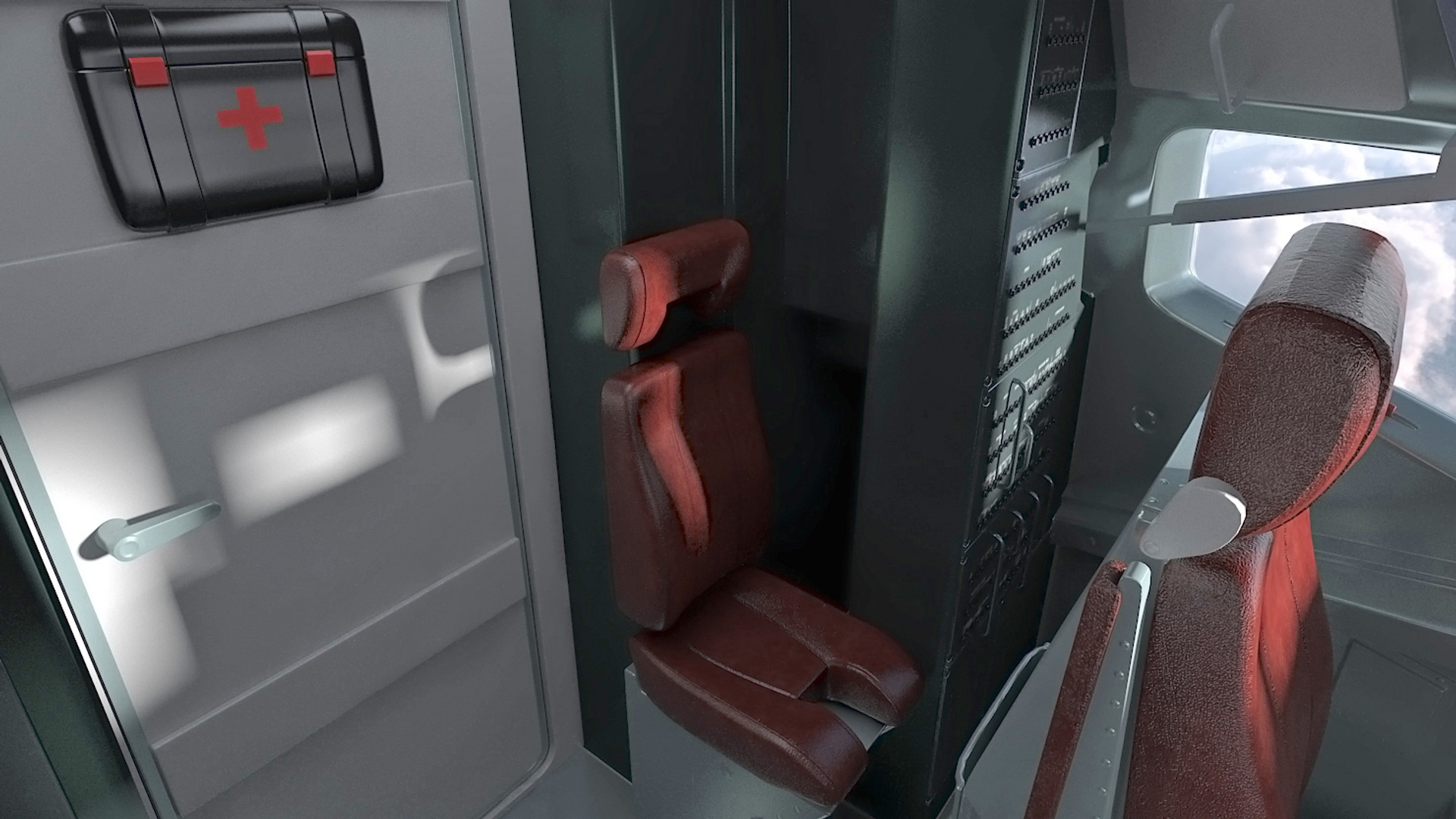 3D United Airlines Boeing 737-700 with Interior Rigged