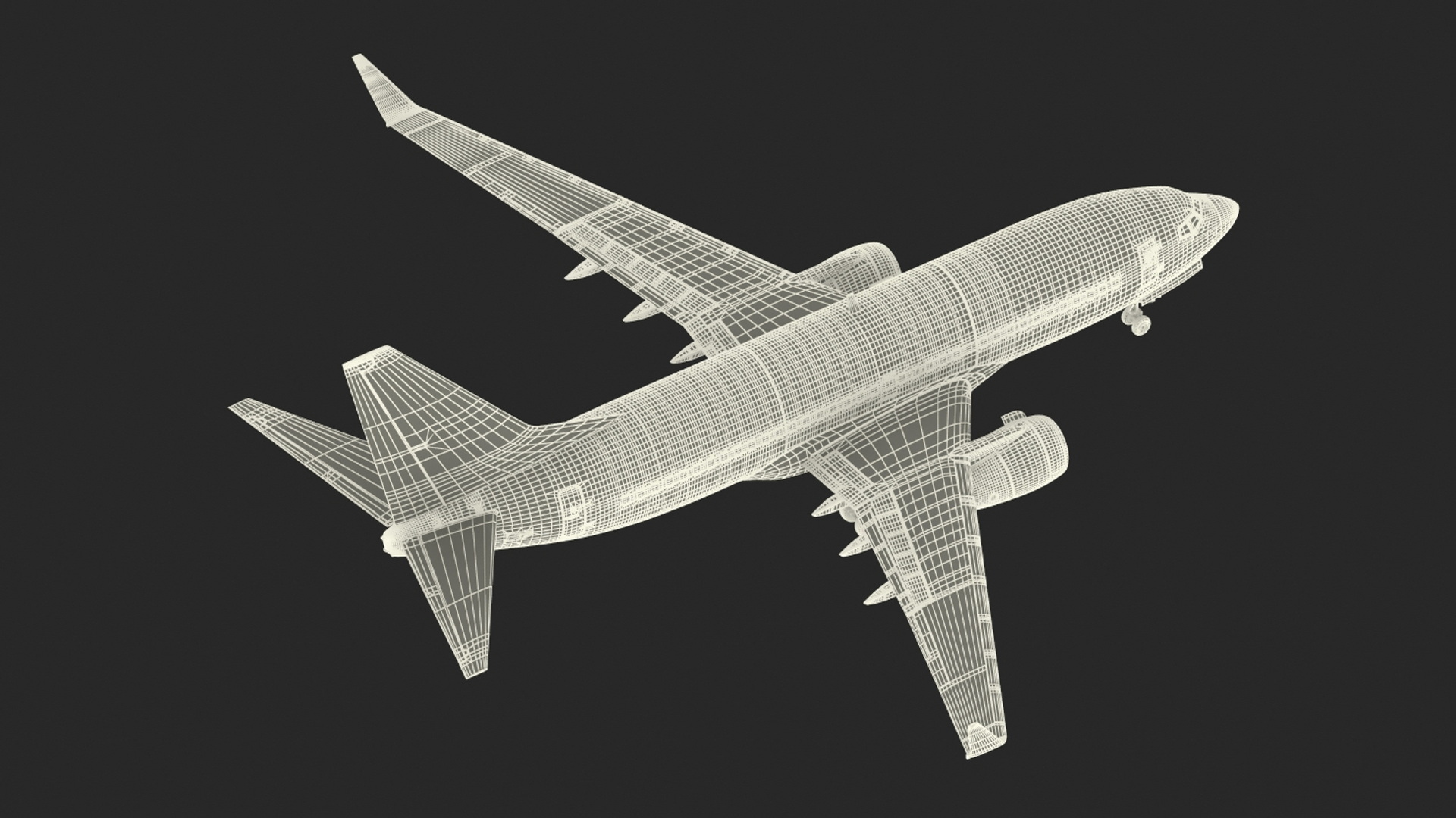 3D United Airlines Boeing 737-700 with Interior Rigged