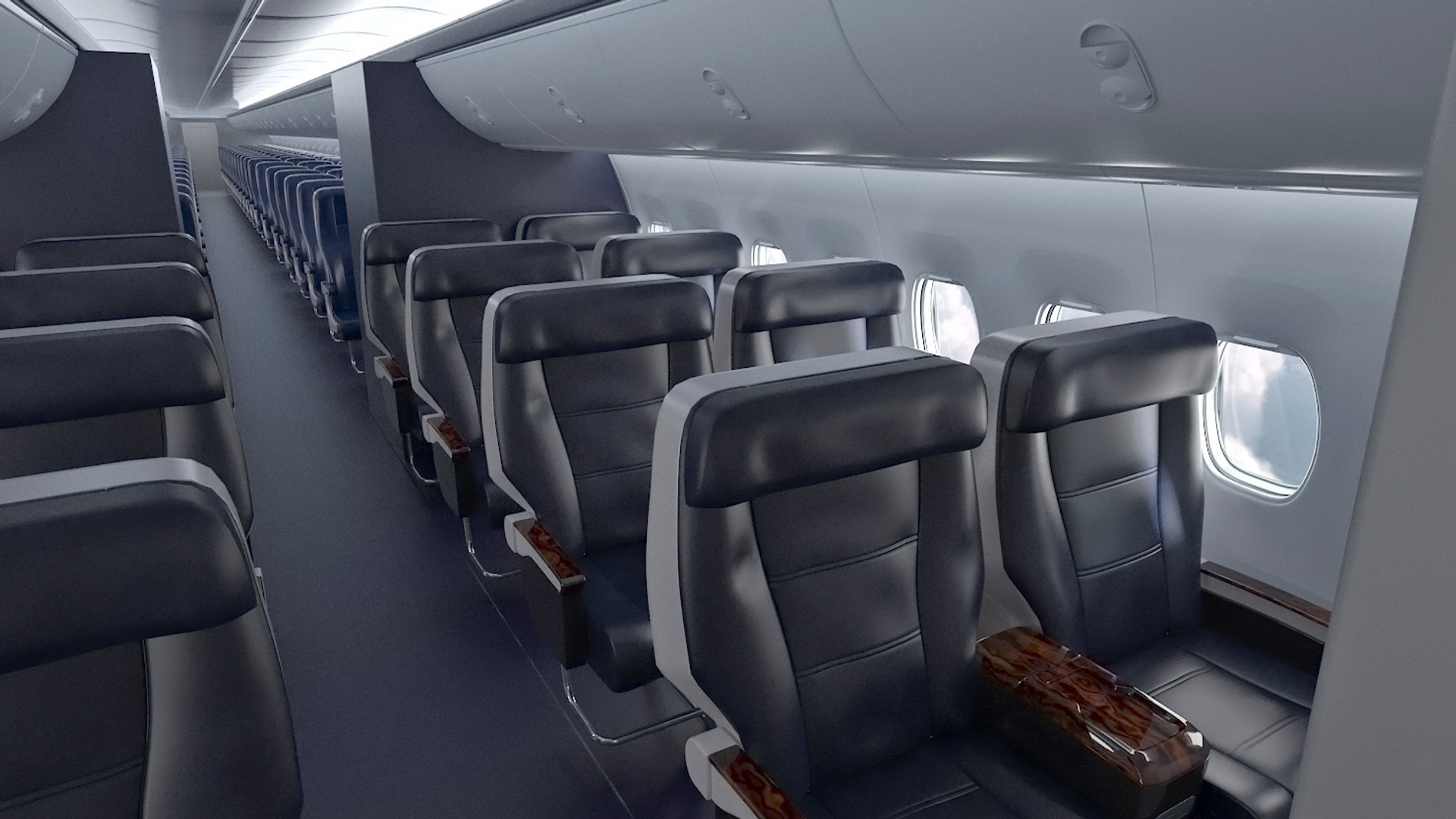 3D United Airlines Boeing 737-700 with Interior Rigged