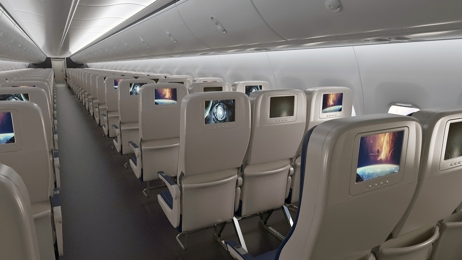 3D United Airlines Boeing 737-700 with Interior Rigged