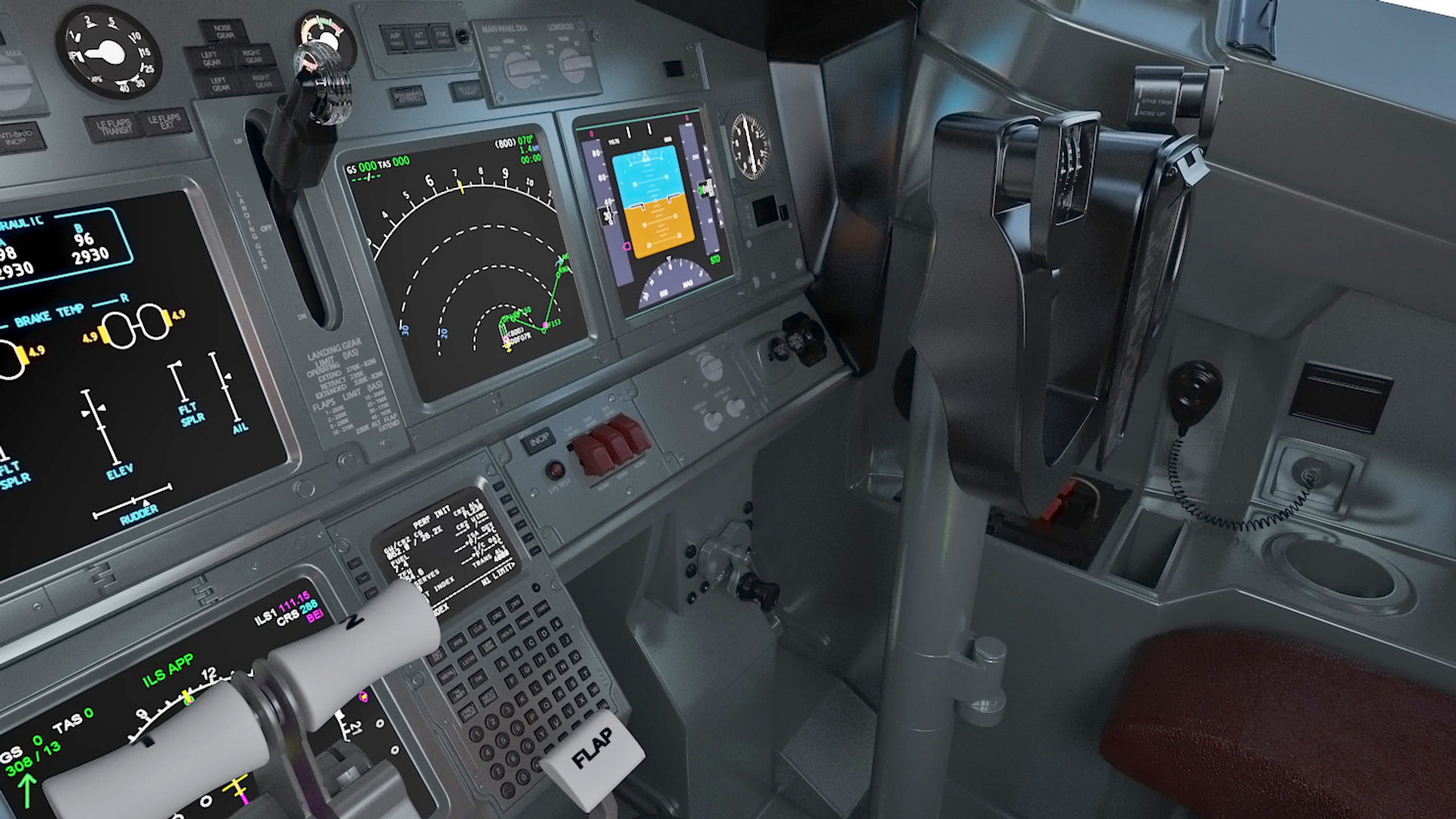 3D United Airlines Boeing 737-700 with Interior Rigged