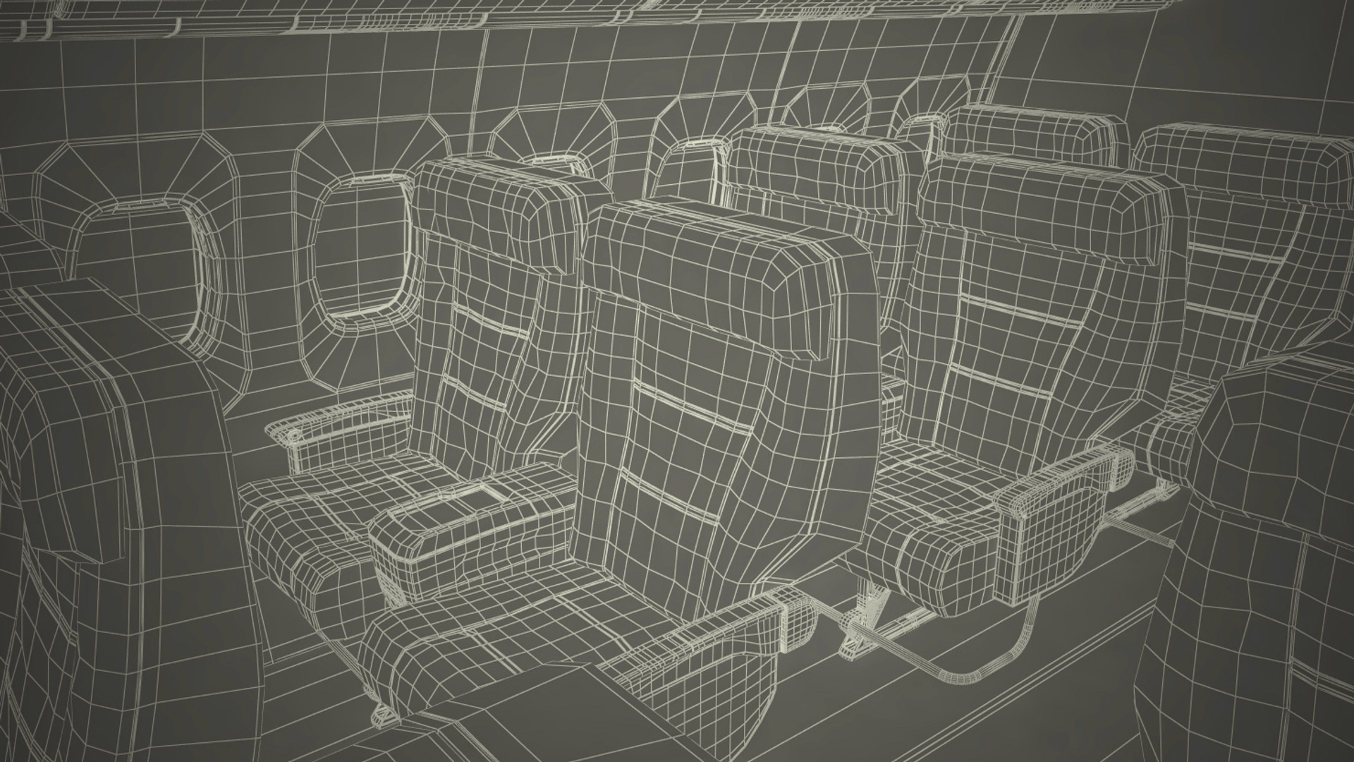 3D United Airlines Boeing 737-700 with Interior Rigged