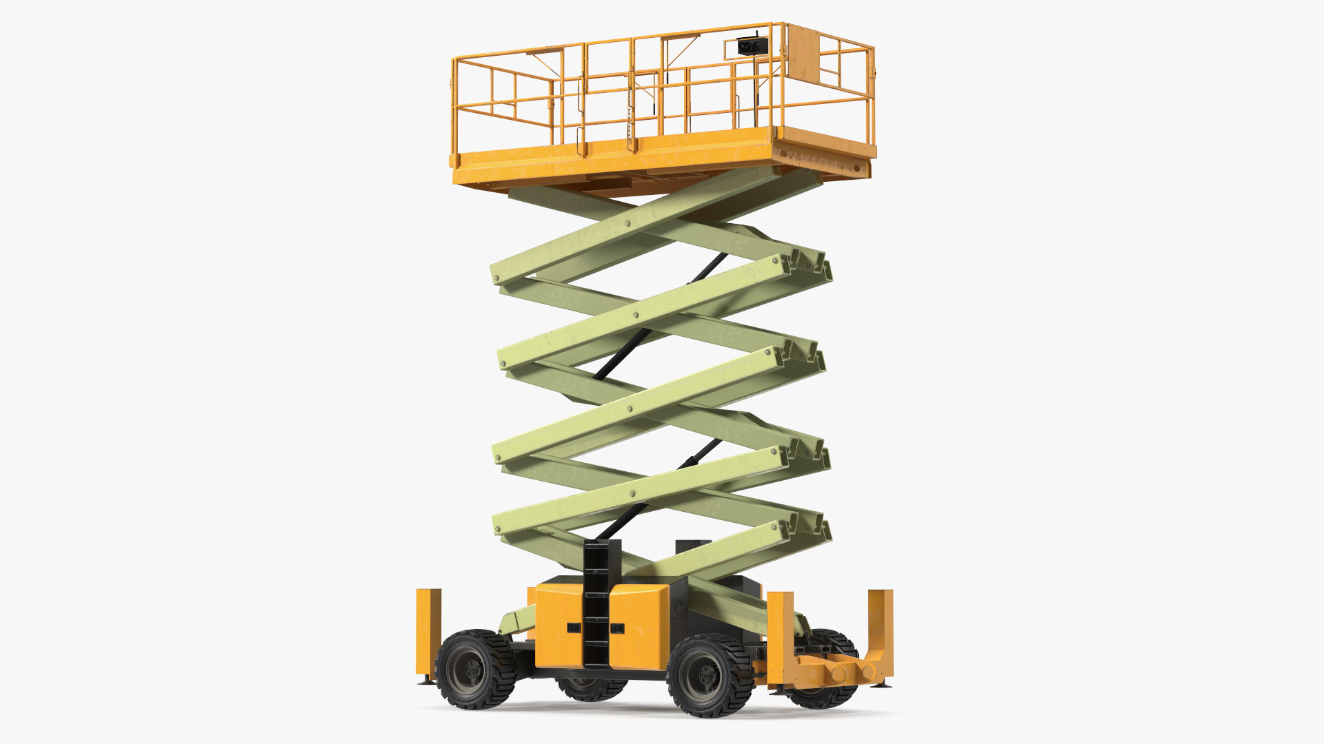 Scissor Lift Platform Rigged for Cinema 4D 3D