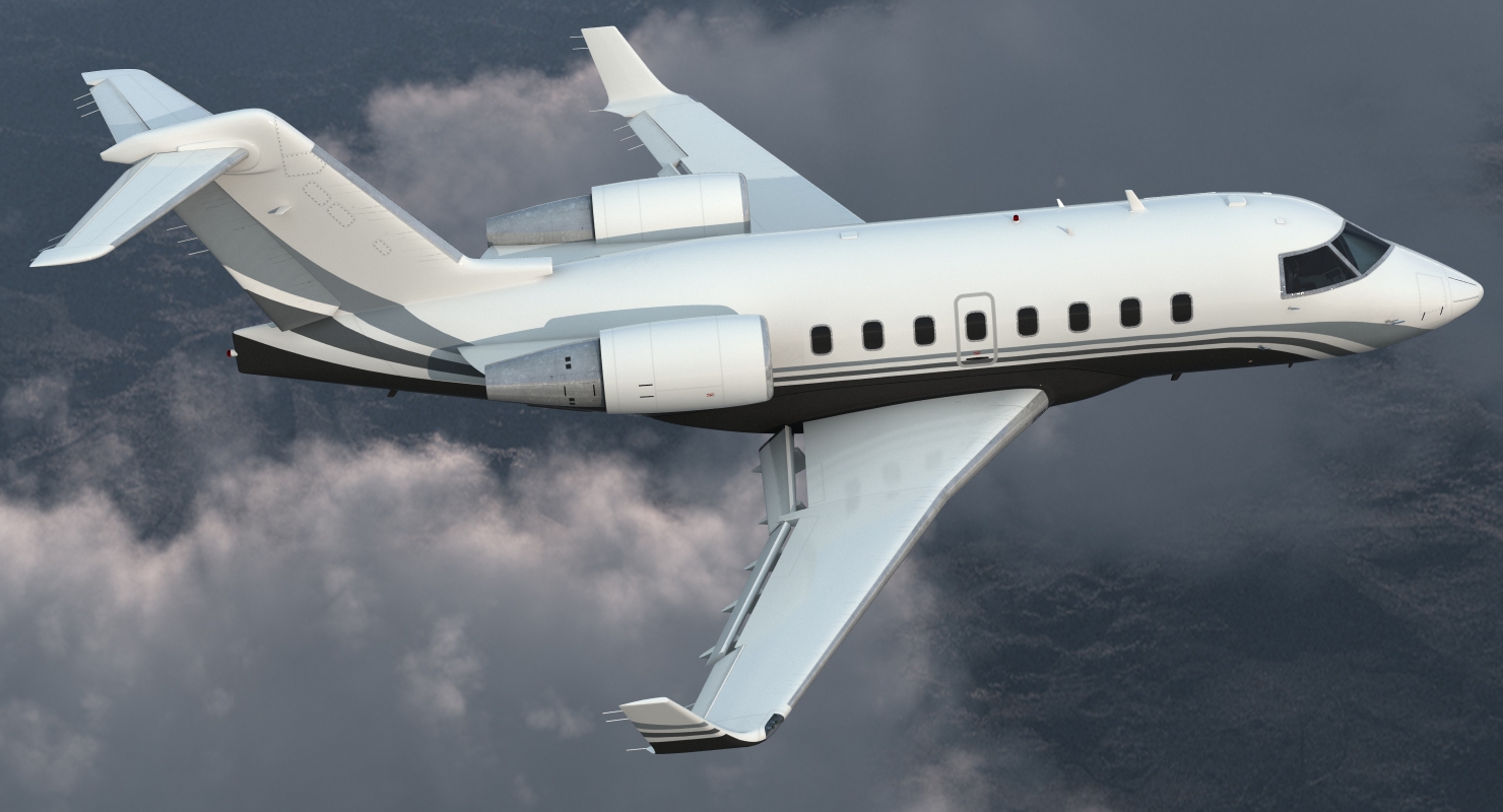 3D Business Jet Bombardier Challenger 604 Generic