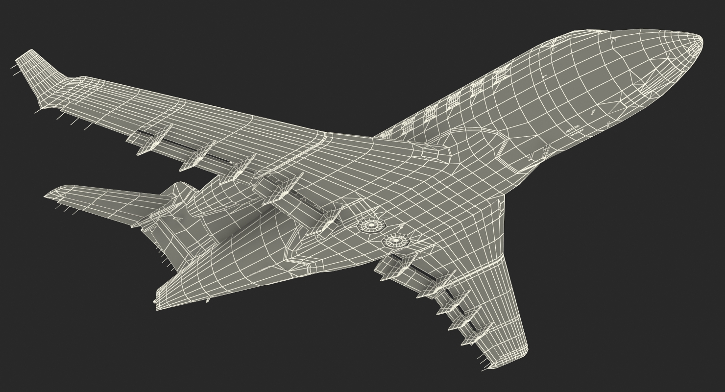 3D Business Jet Bombardier Challenger 604 Generic