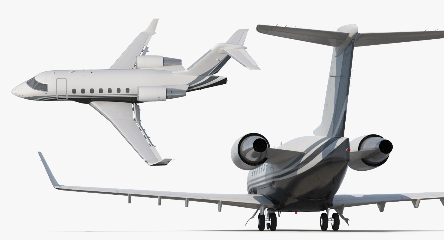 3D Business Jet Bombardier Challenger 604 Generic