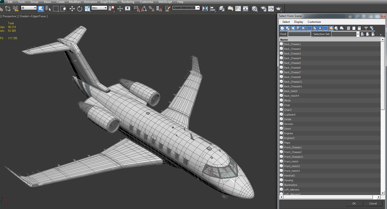 3D Business Jet Bombardier Challenger 604 Generic