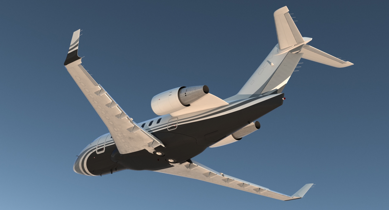 3D Business Jet Bombardier Challenger 604 Generic