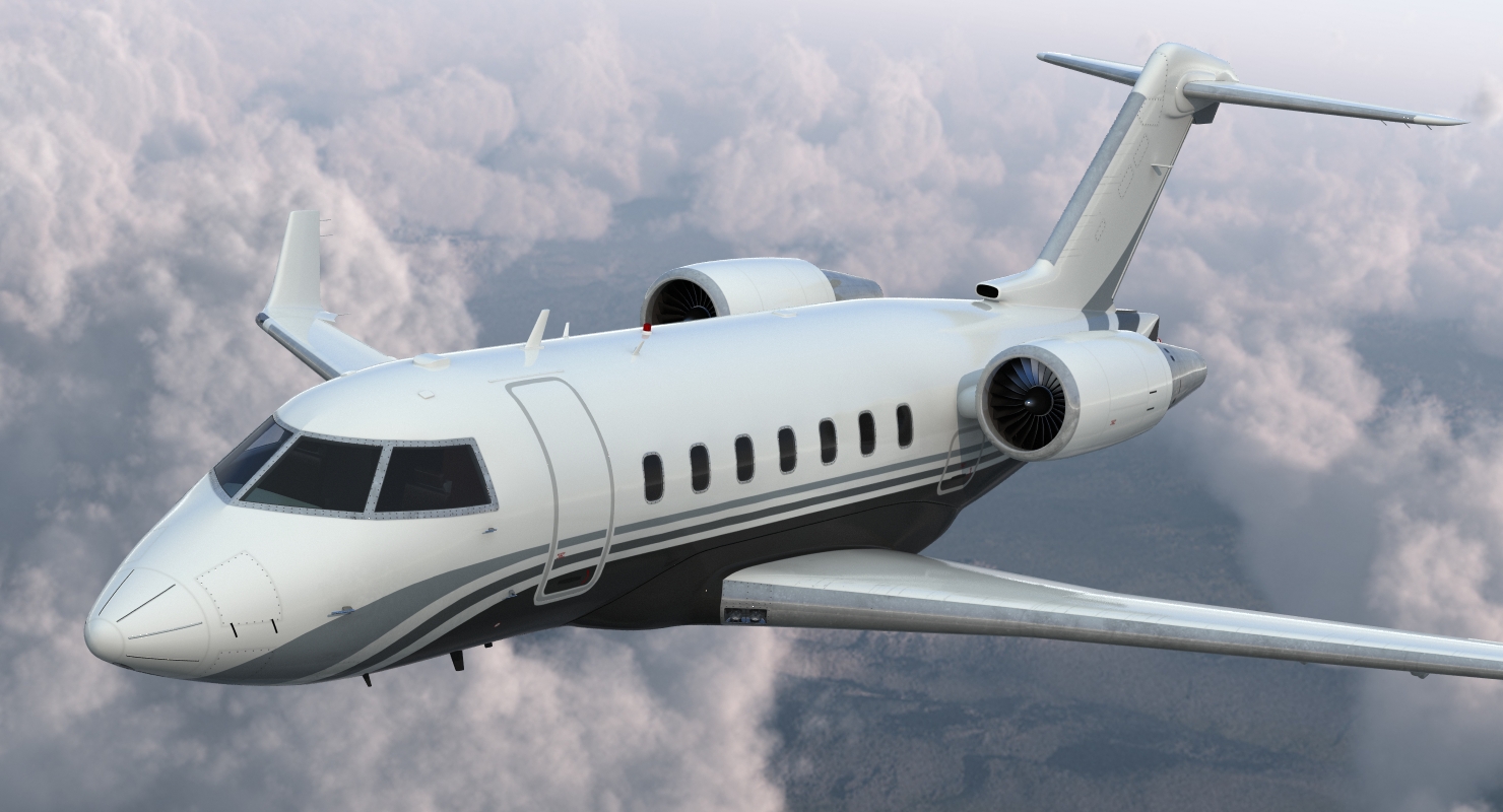 3D Business Jet Bombardier Challenger 604 Generic