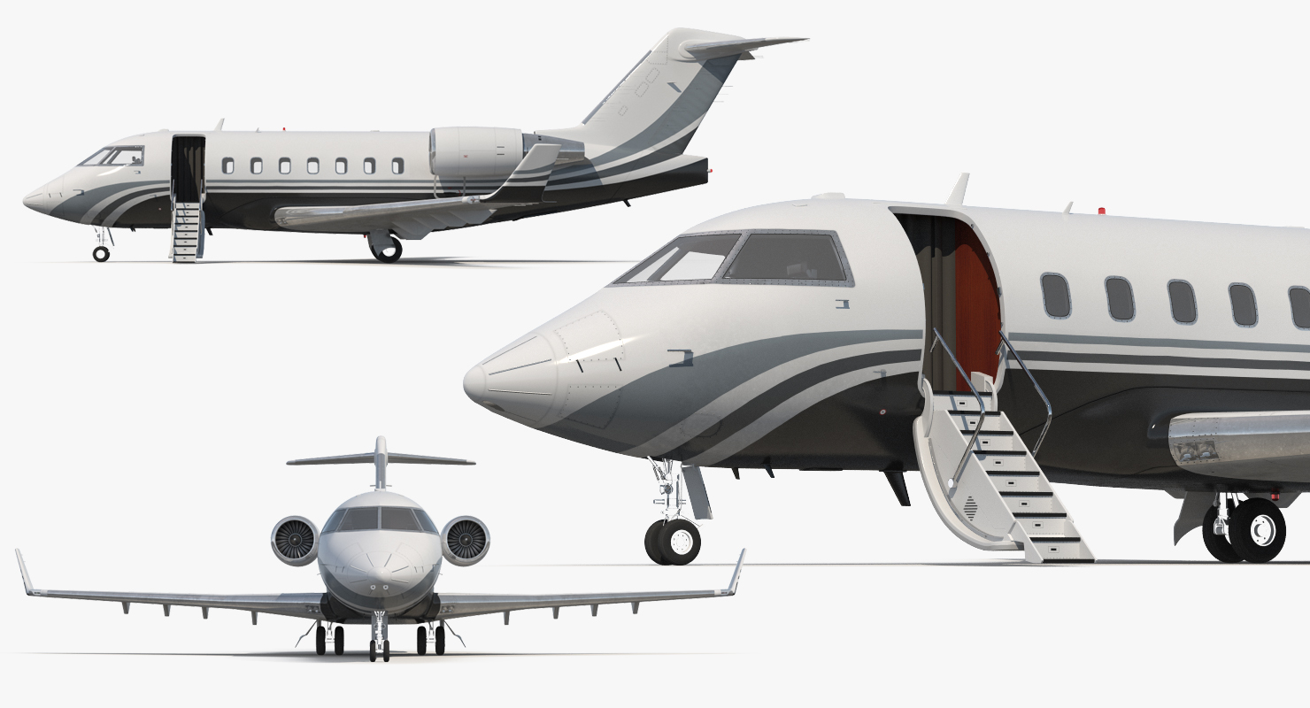 3D Business Jet Bombardier Challenger 604 Generic