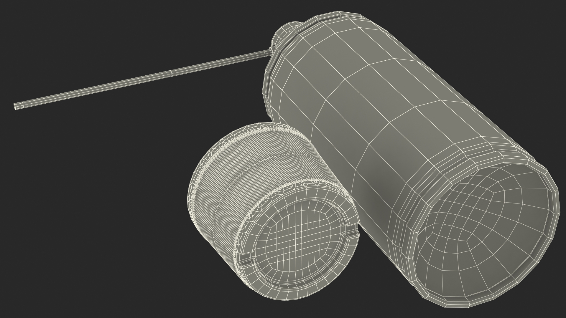 3D model Opened Multi Use Lubricant Aerosol Spray