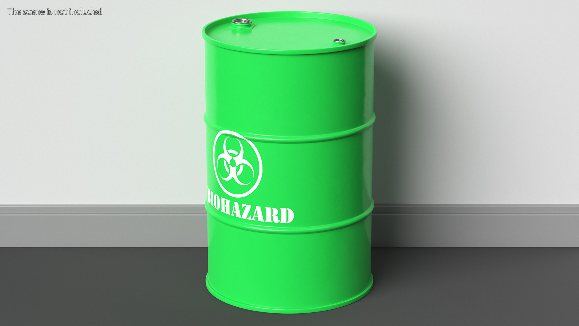 3D Biohazard Toxic Waste Barrel model