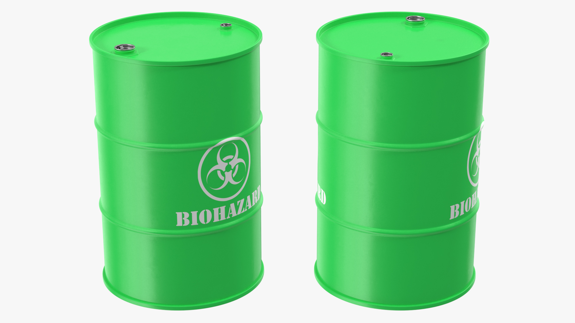 3D Biohazard Toxic Waste Barrel model