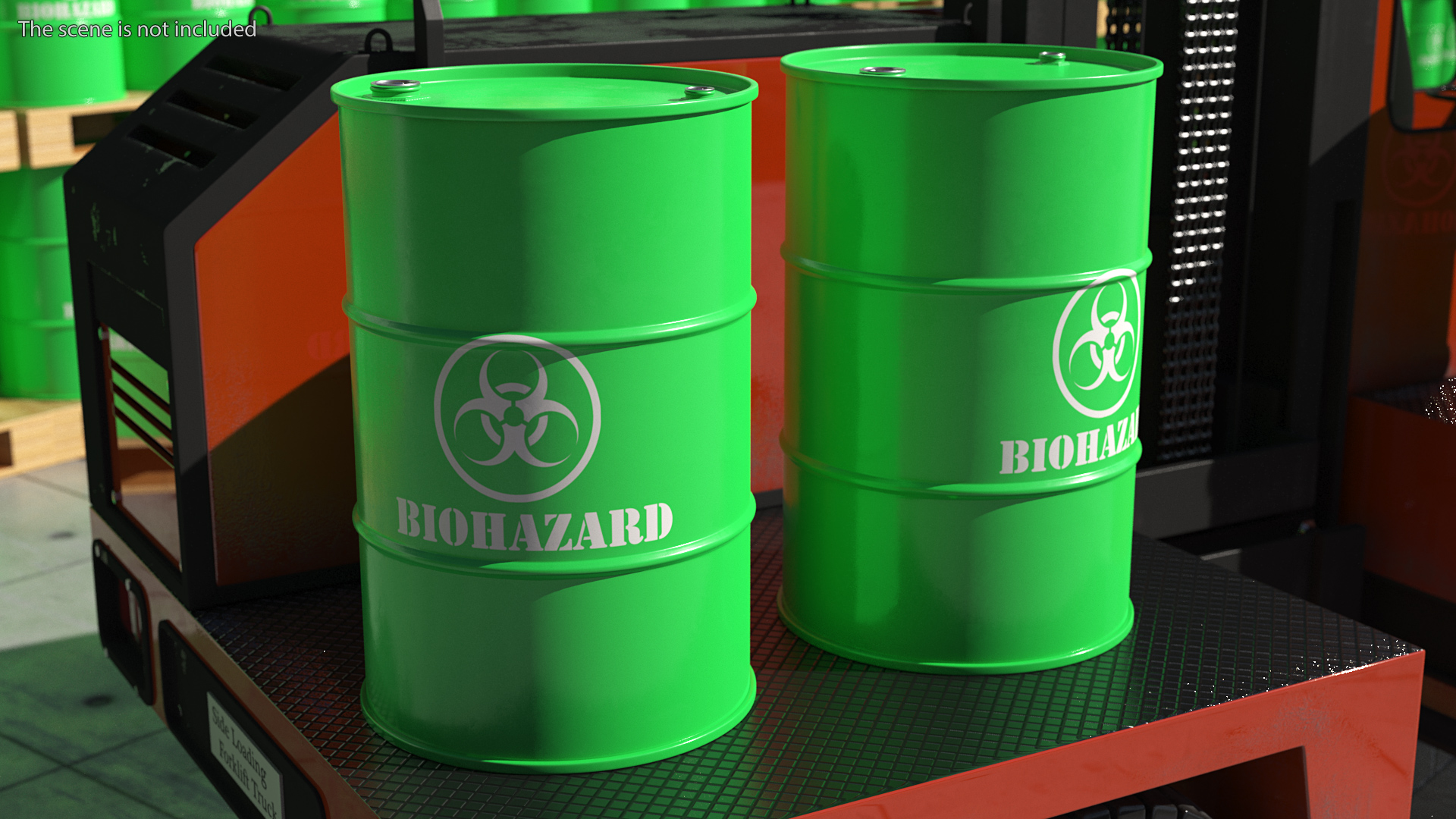 3D Biohazard Toxic Waste Barrel model