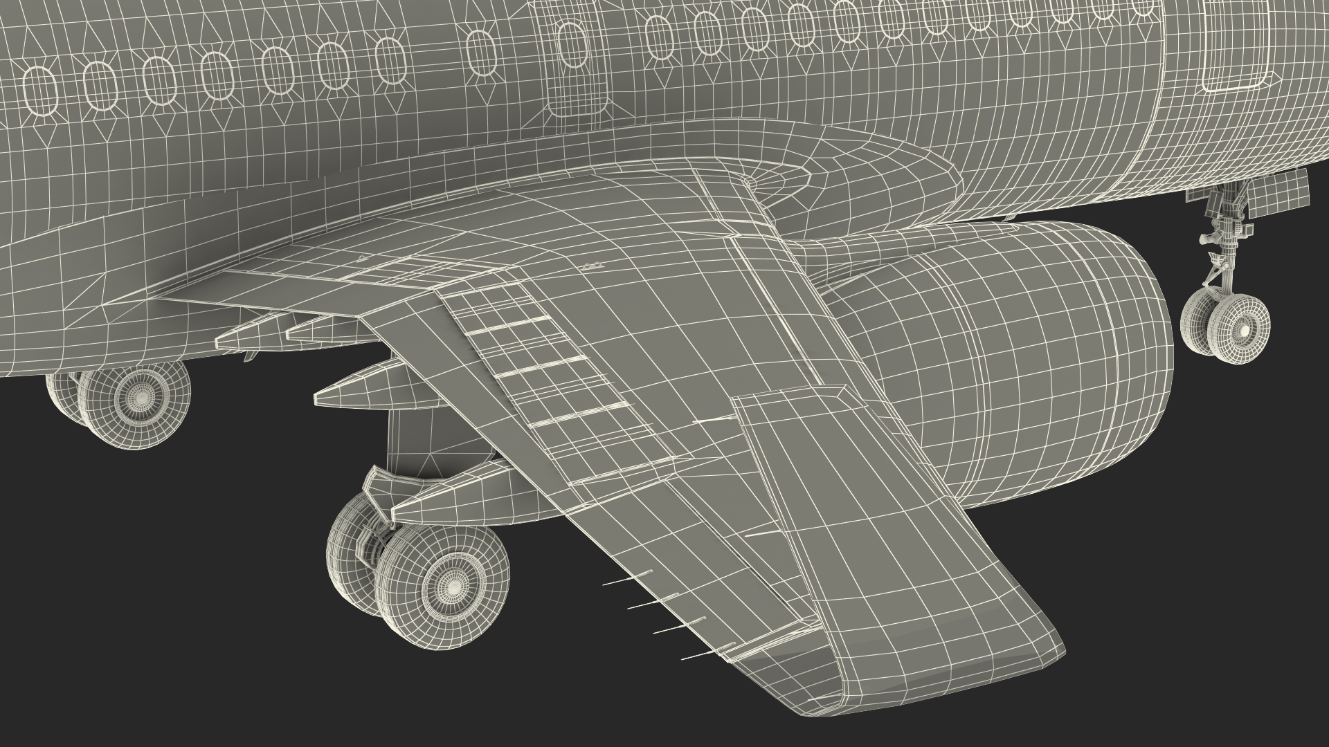 3D Airbus A220 100 Simple Interior Rigged model