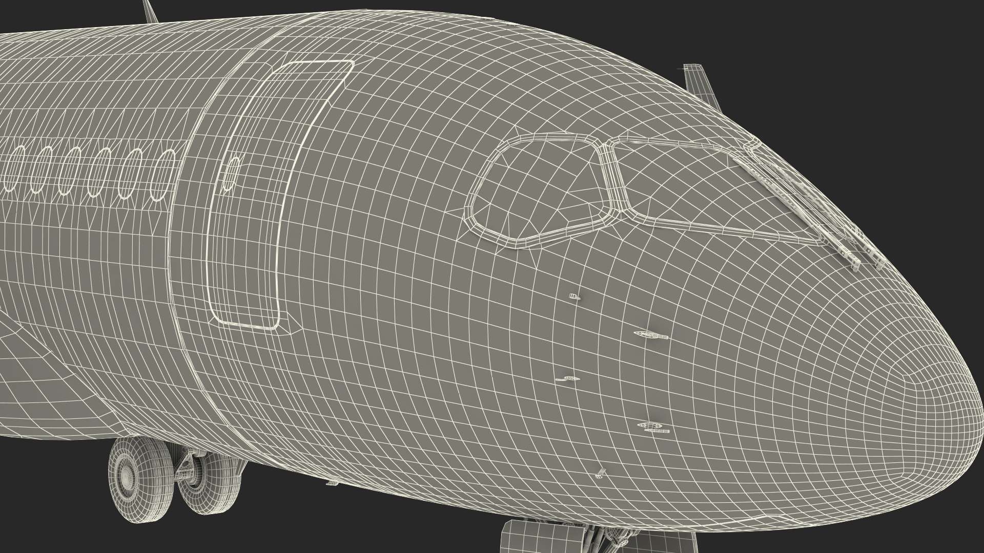 3D Airbus A220 100 Simple Interior Rigged model