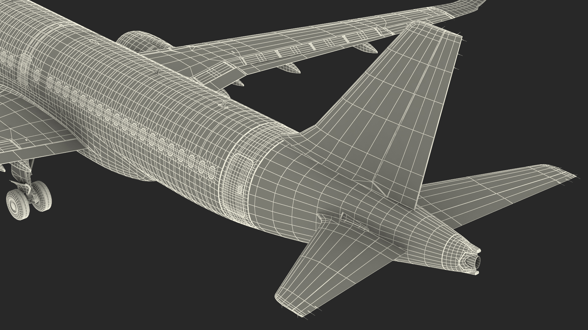 3D Airbus A220 100 Simple Interior Rigged model