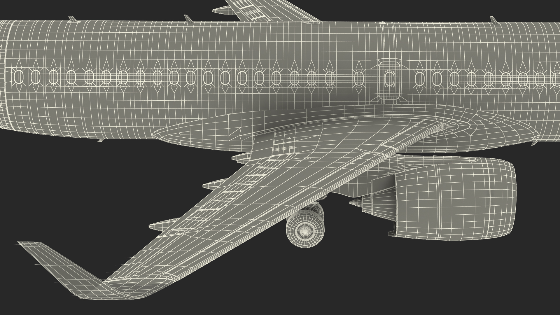 3D Airbus A220 100 Simple Interior Rigged model