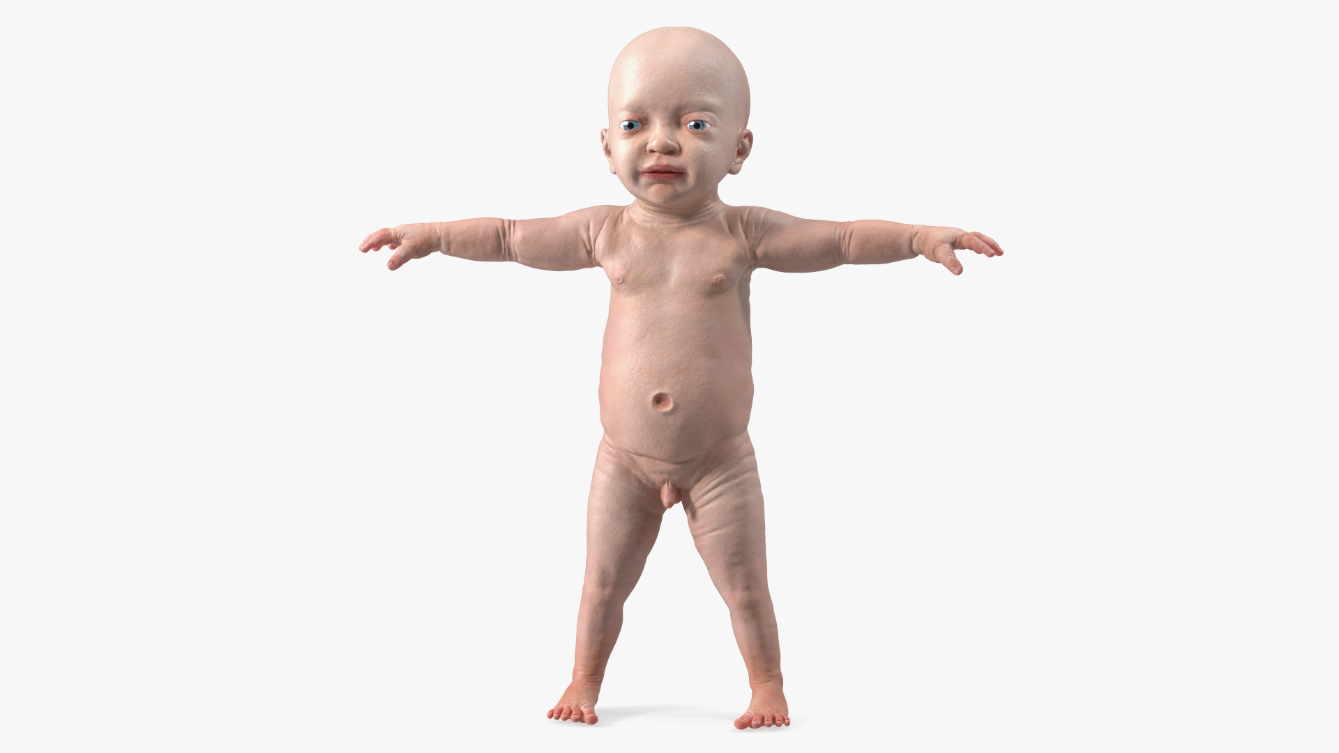 3D Baby Boy at 8 Month Rigged