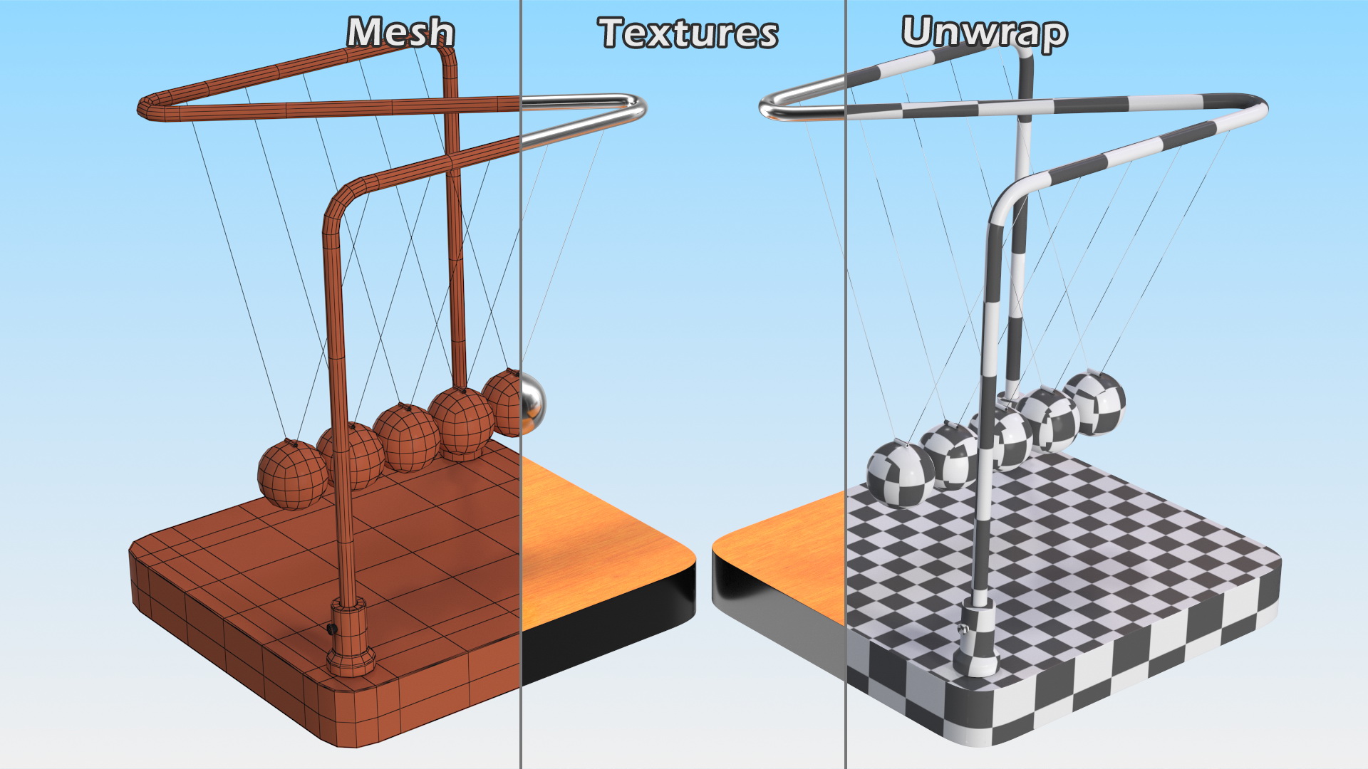 Newton Cradle Balance Balls 3D