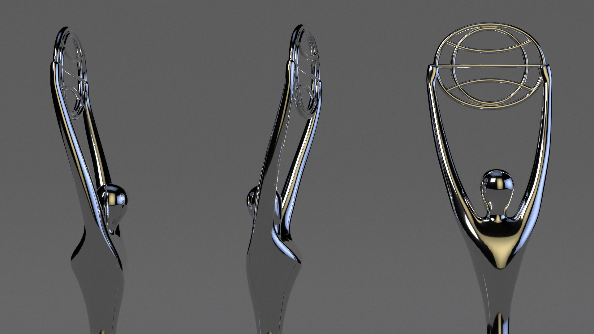 3D Clio Trophy Silver model