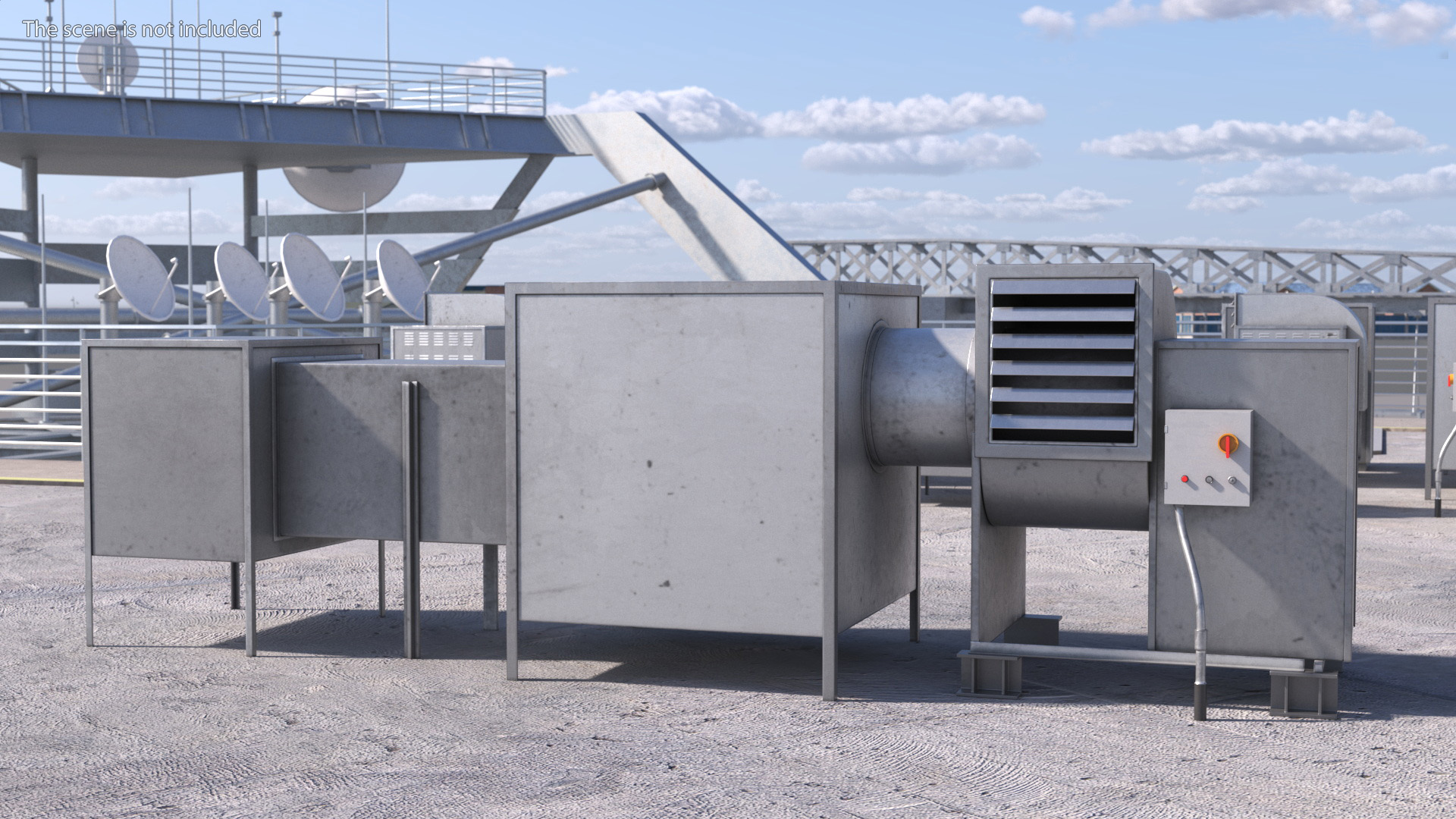 3D HVAC Ventilation System model